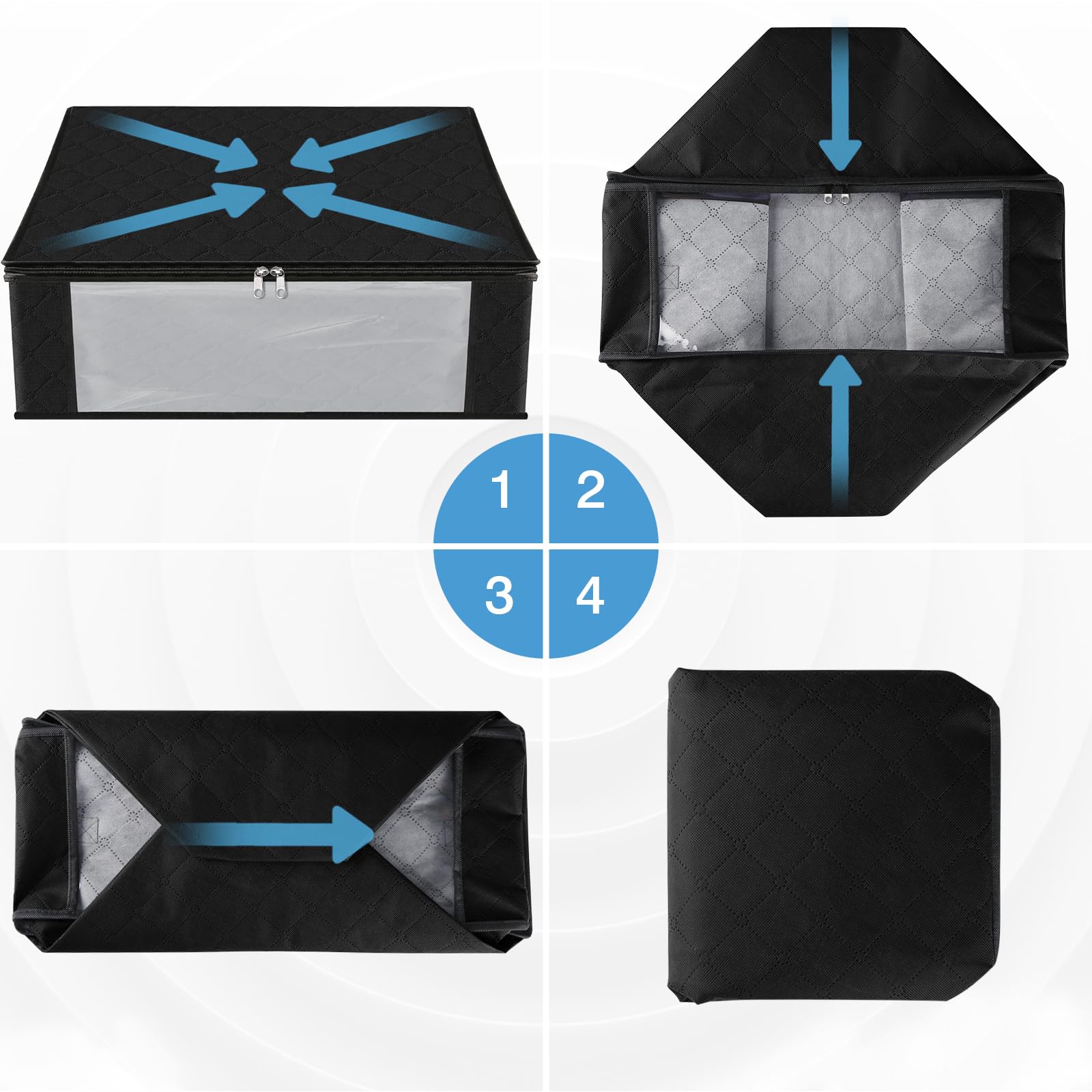 3 Pack Clothes Organizer Storage Bags (3 Count)