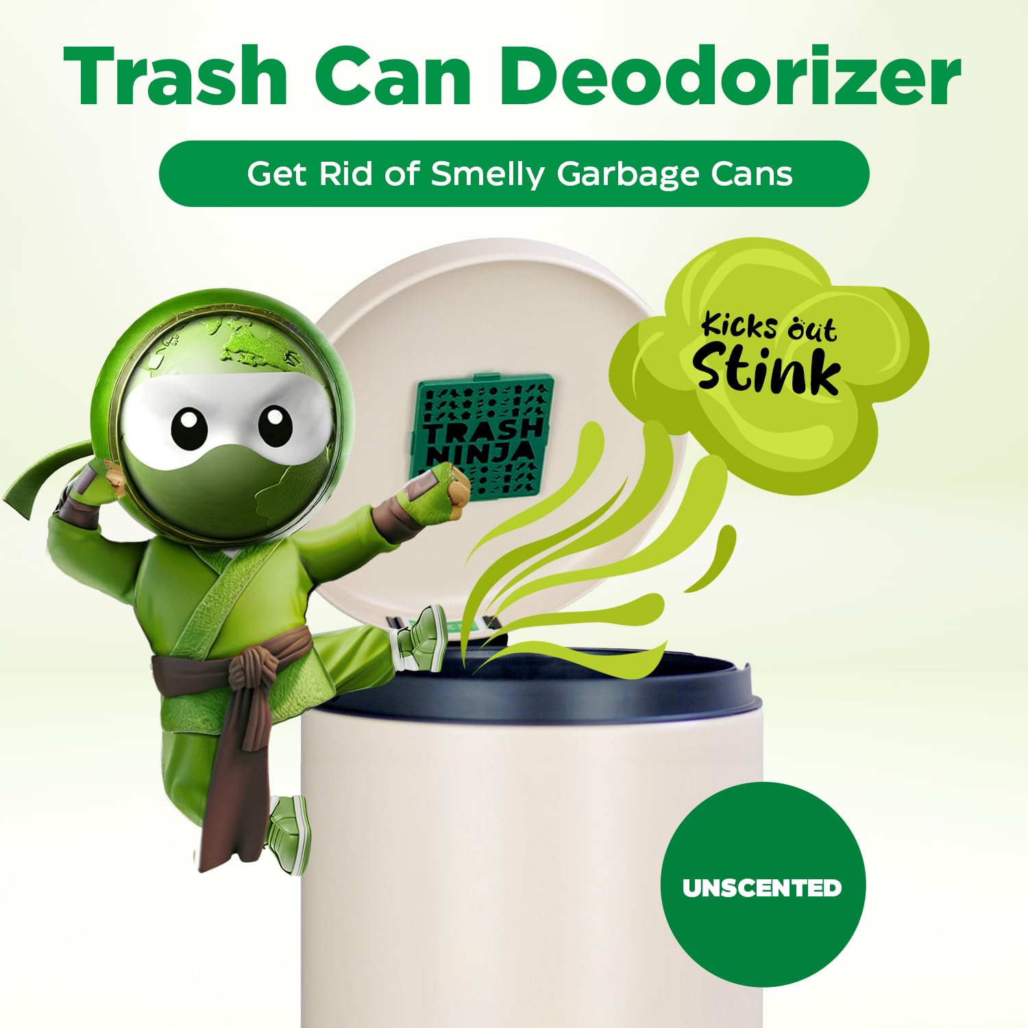 Trash Ninja Trash Can Deodorizer & Odor Eliminator (2 Count)