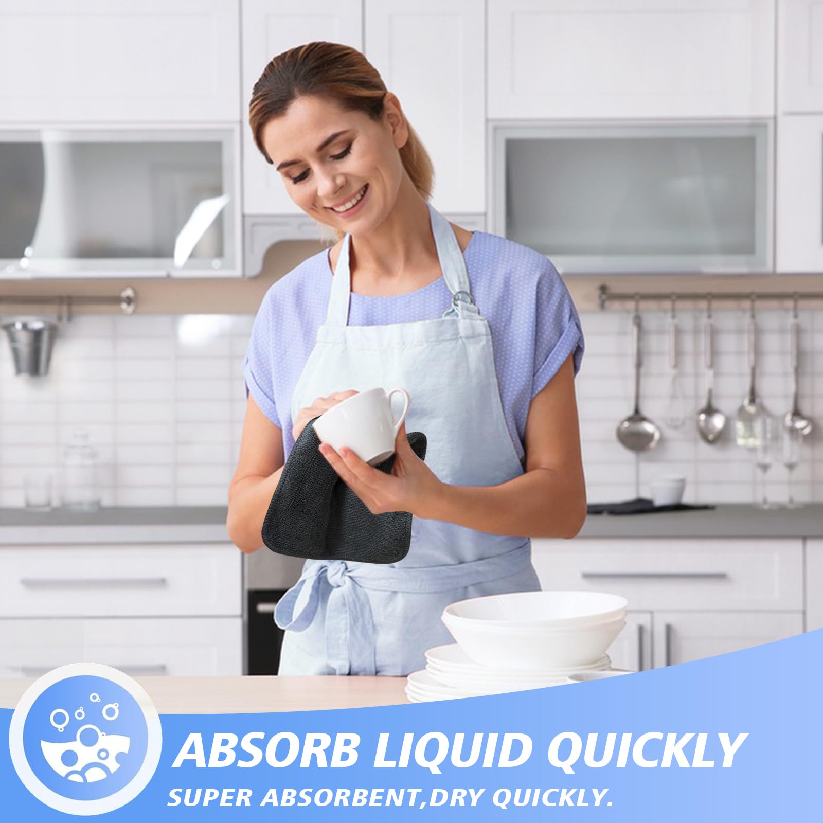 Dish Cloths for Washing Dishes with Scrub Side (12 Count)