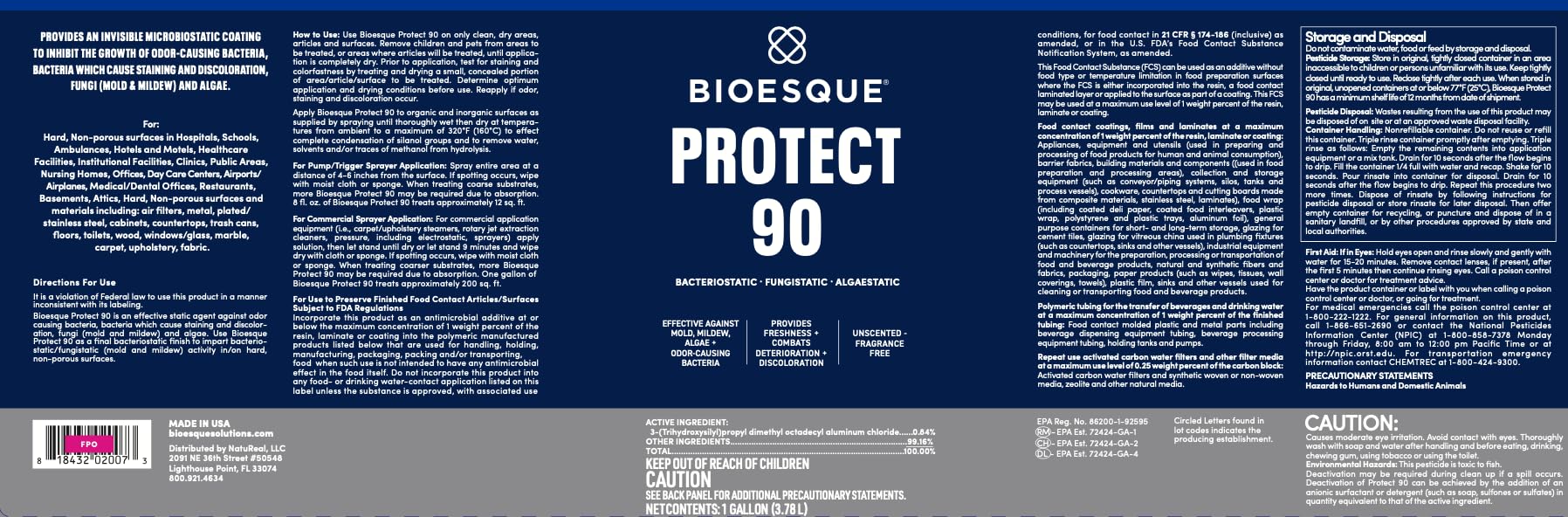 Protect 90 Bacteriostatic (128 Fl Oz)