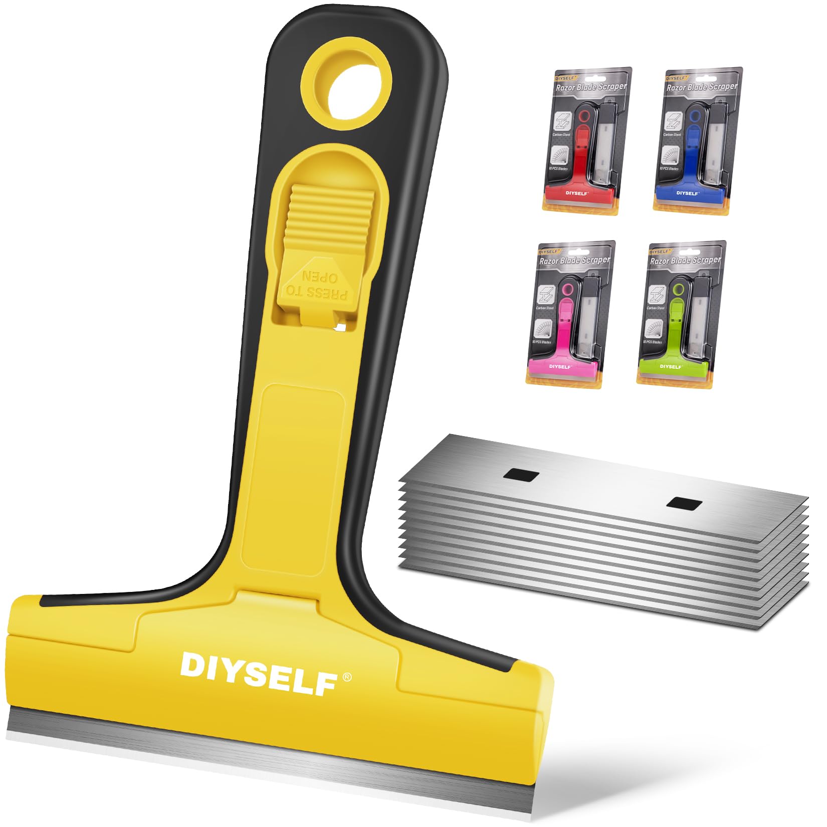 Floor Scraper with 10 Extra 4" Razor Blades