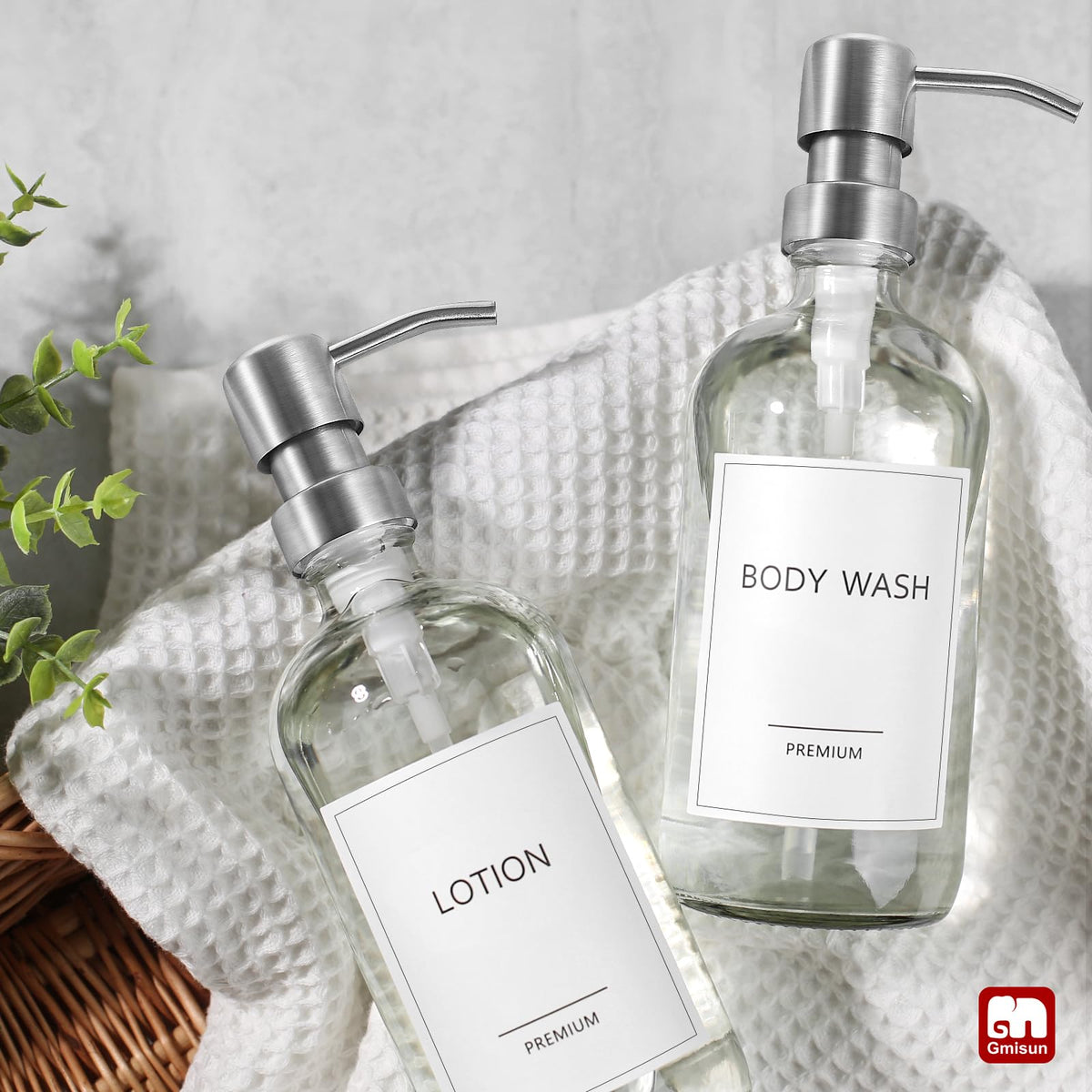 Glass Soap Dispenser with Pump (2 Count)