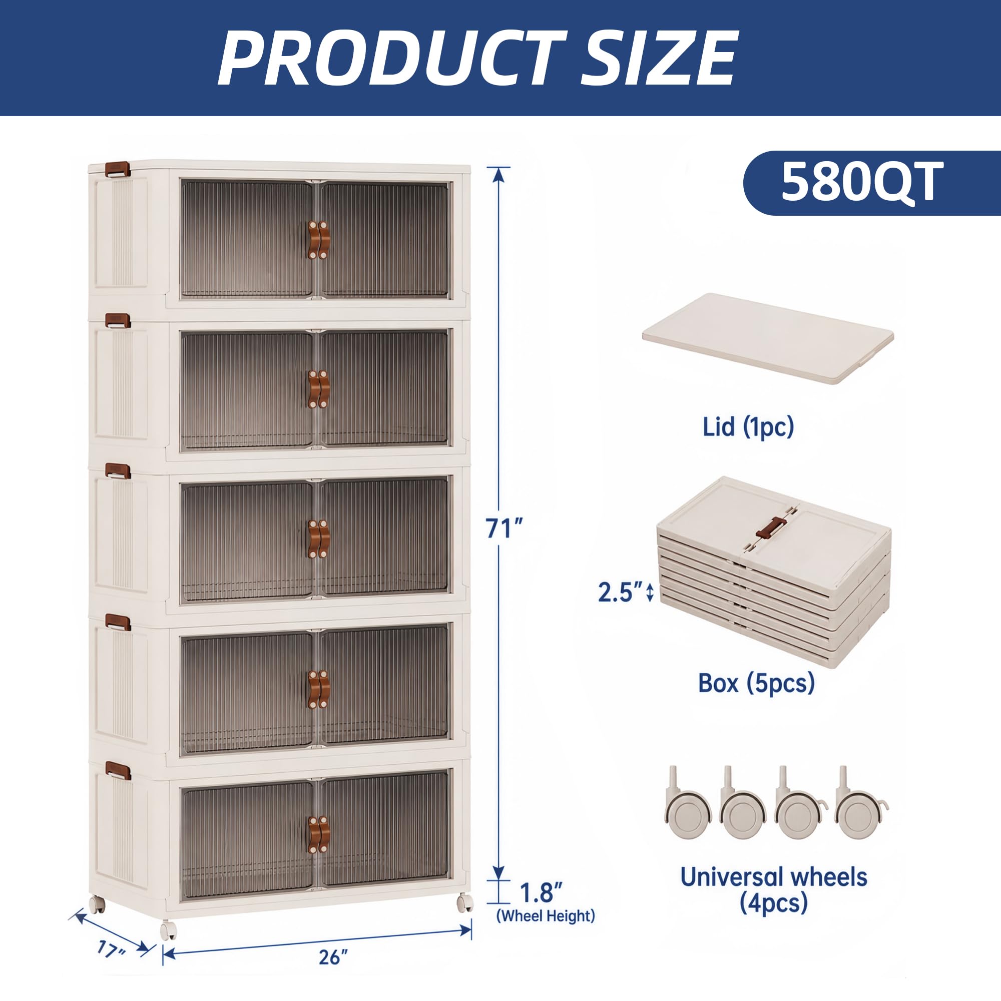 580Qt Stackable Storage Bins