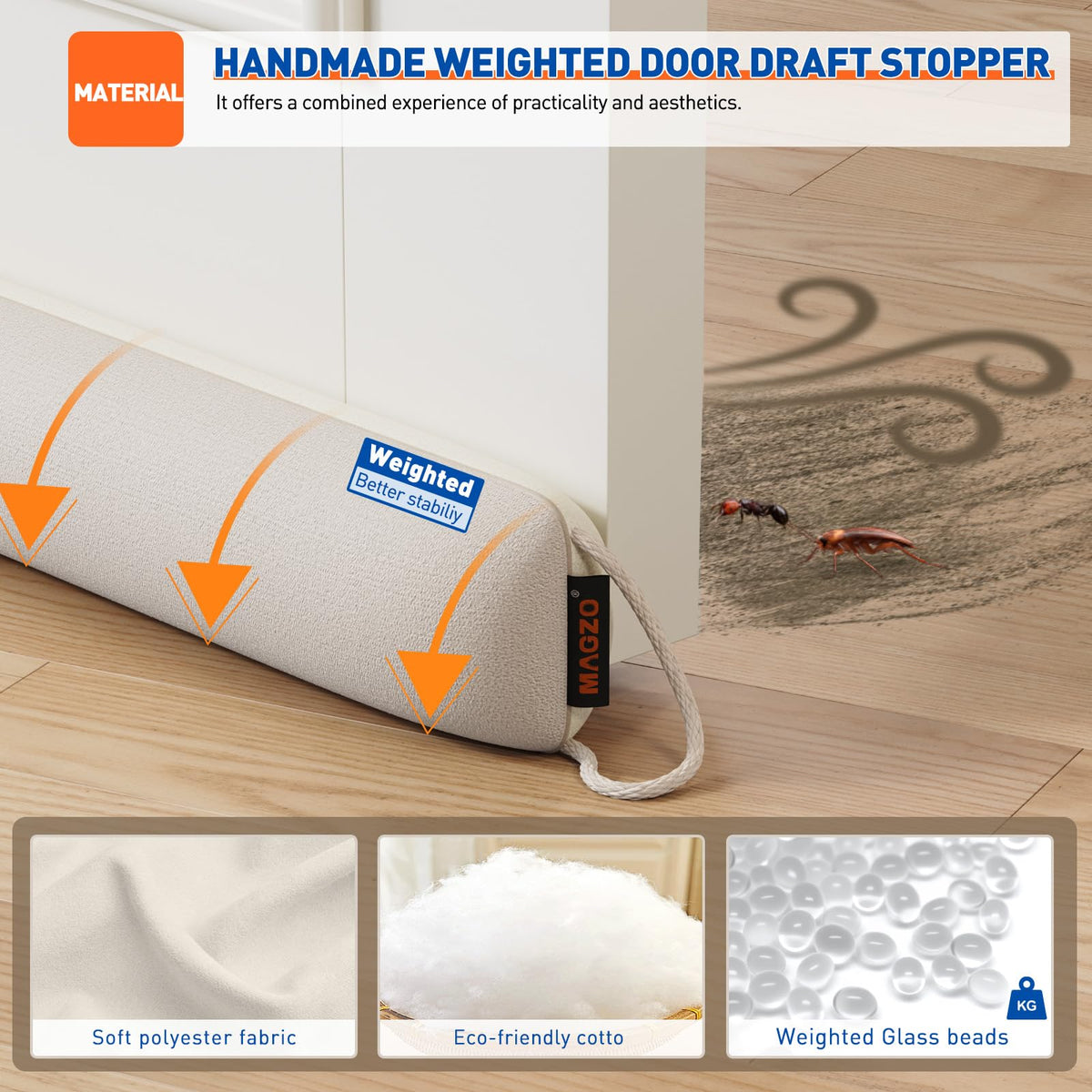 Door Draft Stopper 36 Inch