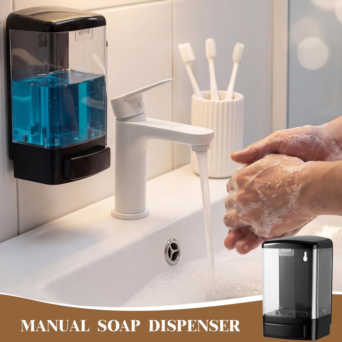 8 Pcs Wall Mounted Soap Dispenser (8 Count)