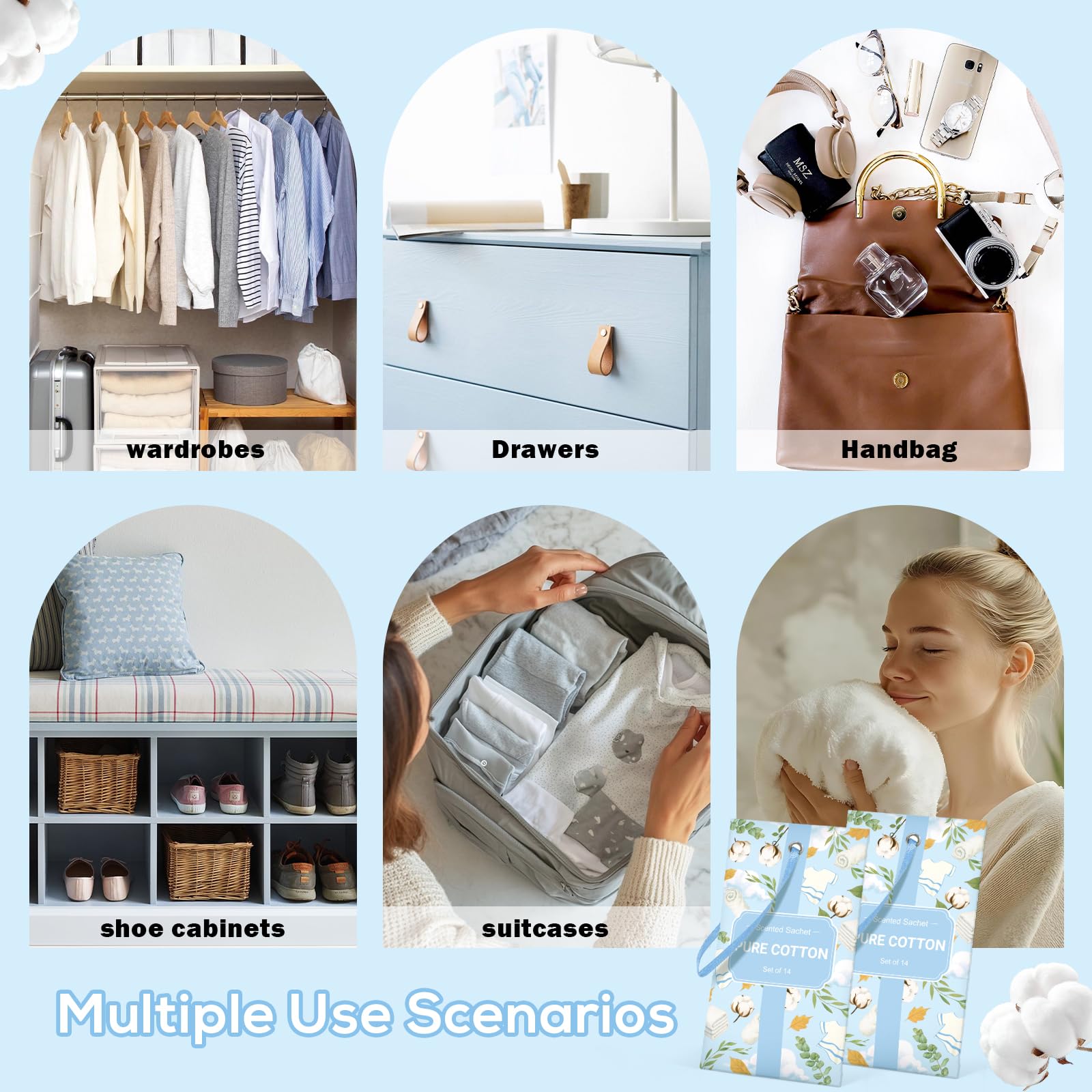 Scented Sachets for Drawer and Closet (14 Count)