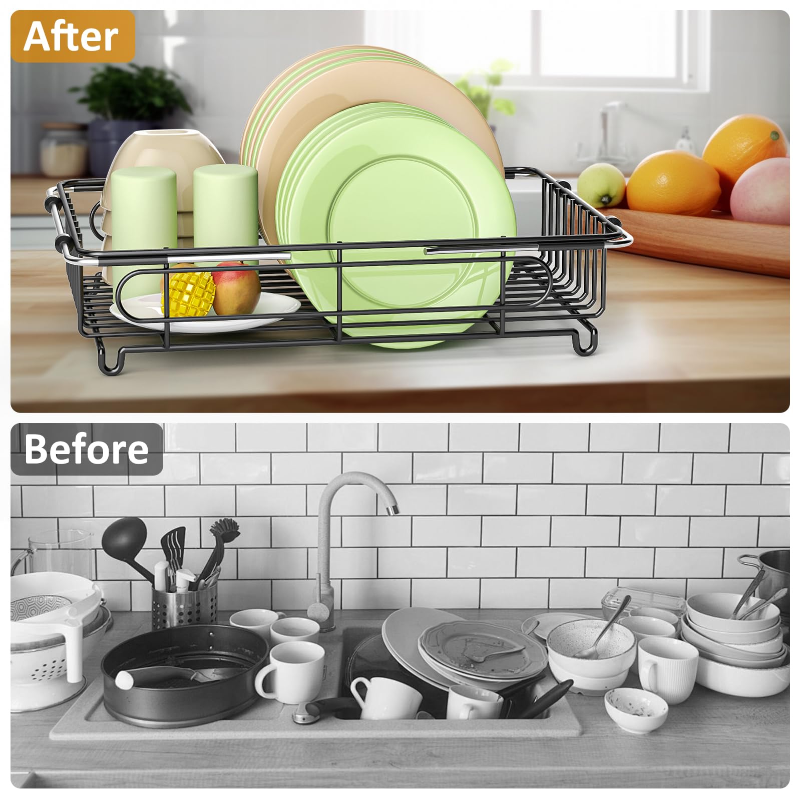 Expandable in Sink Dish Drying Rack