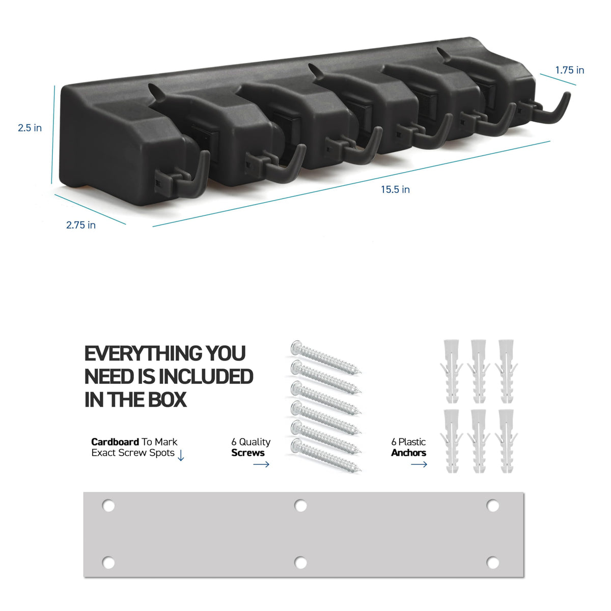 Mop and Broom Holder Wall Mount