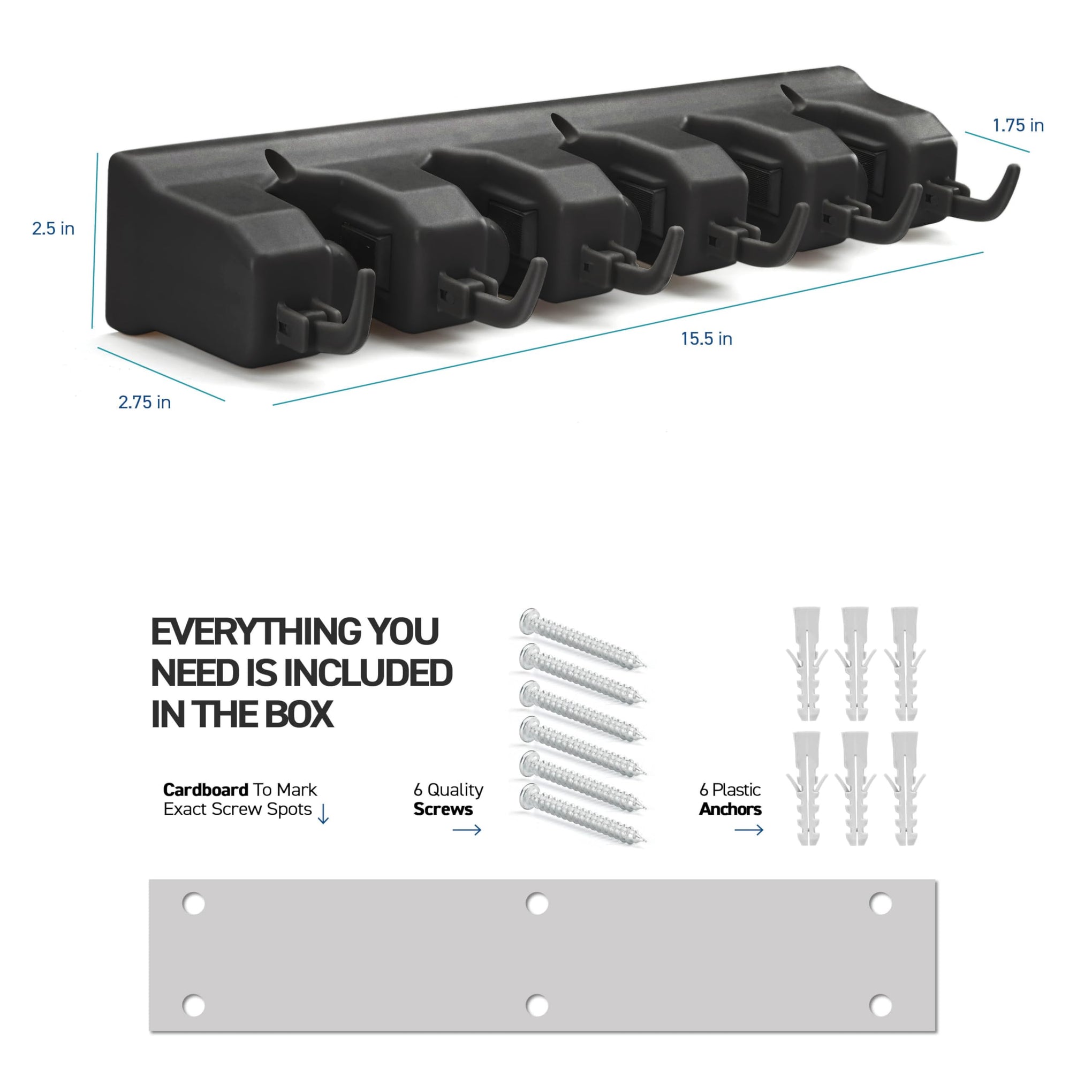 Mop and Broom Holder Wall Mount