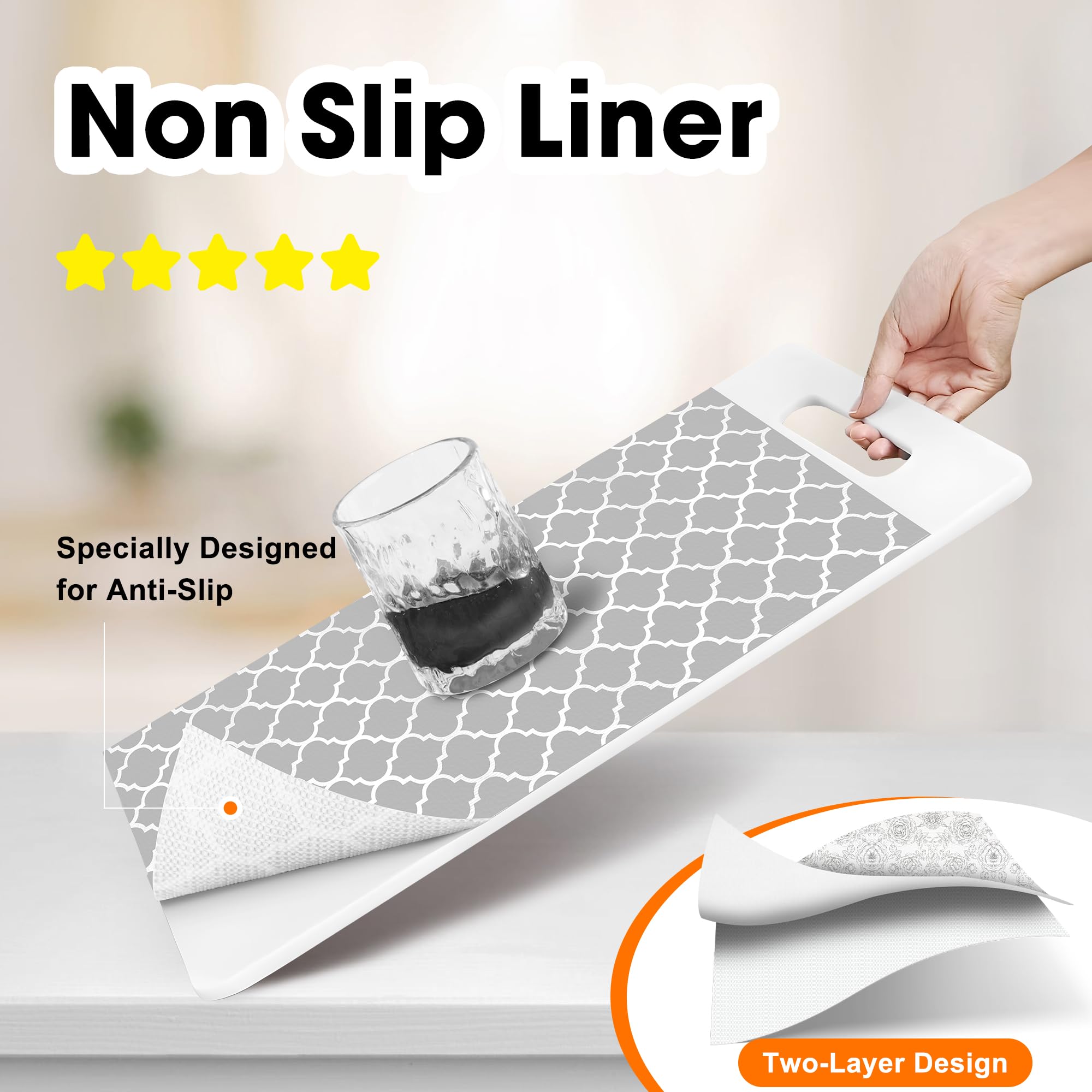Drawer and Shelf Liner for Kitchen Cabinets Non