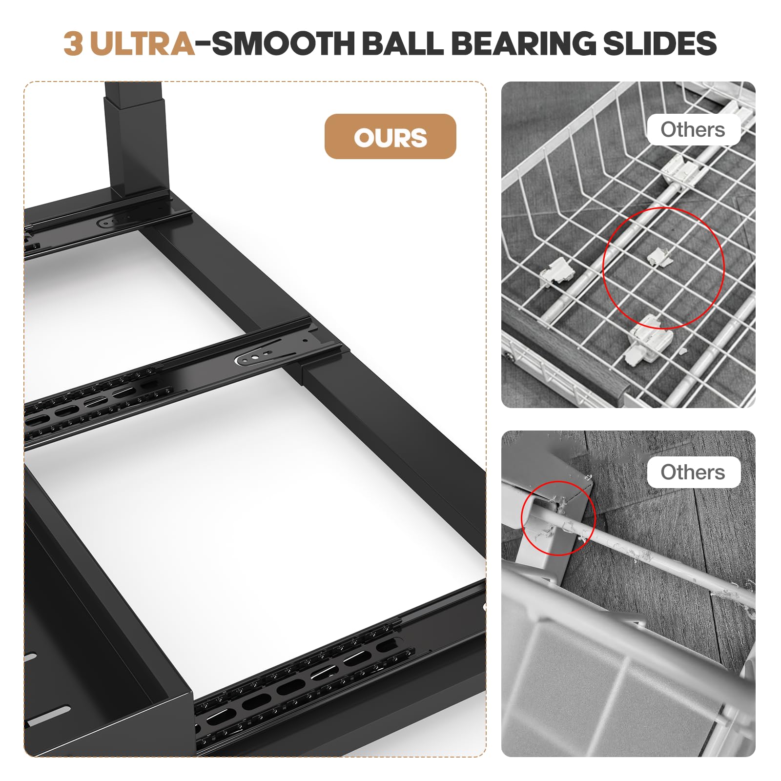 1 Pack Expandable Under Sink Organizers And Storage With Upgrade Ball (2 Compartments)