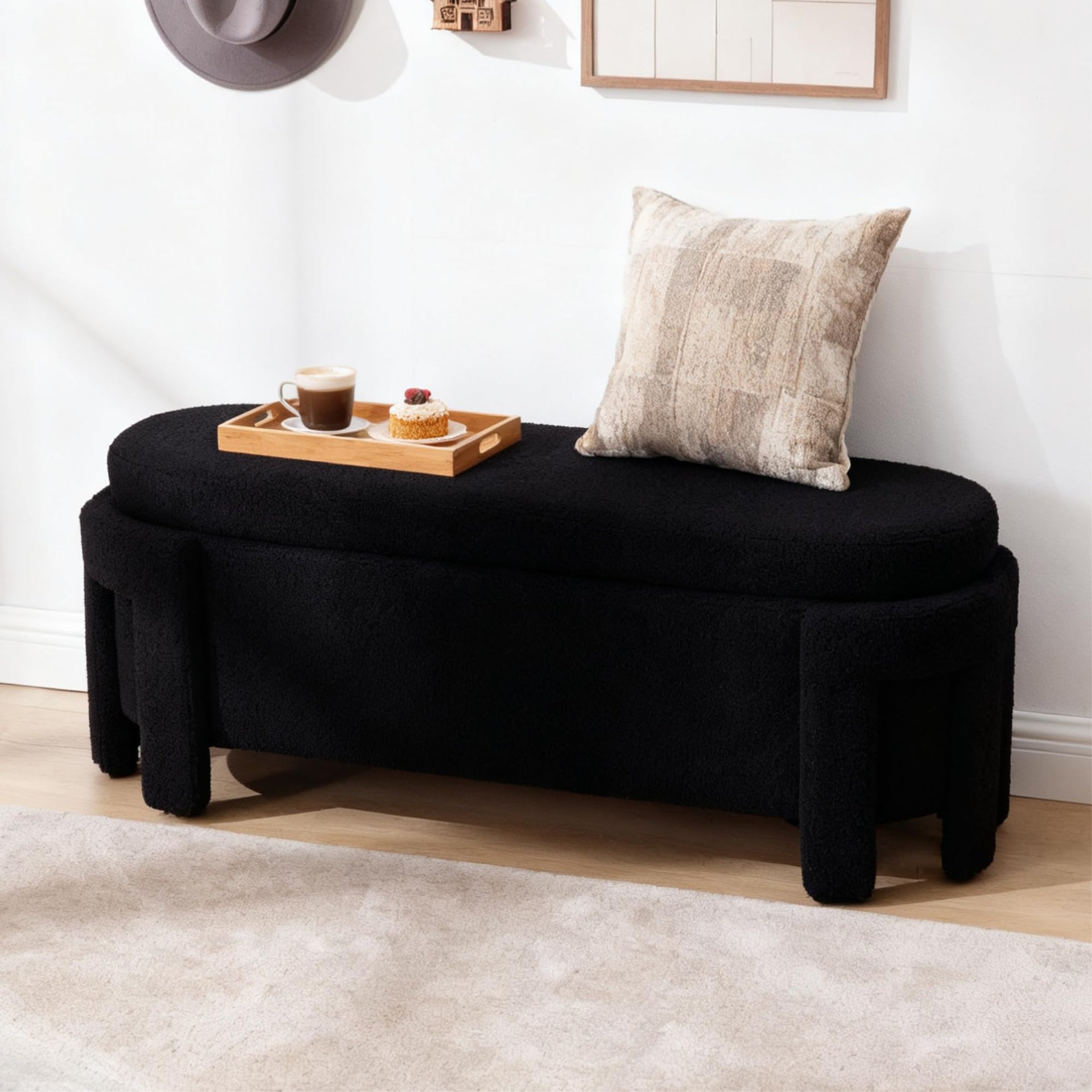50" Ottoman Storage Bench