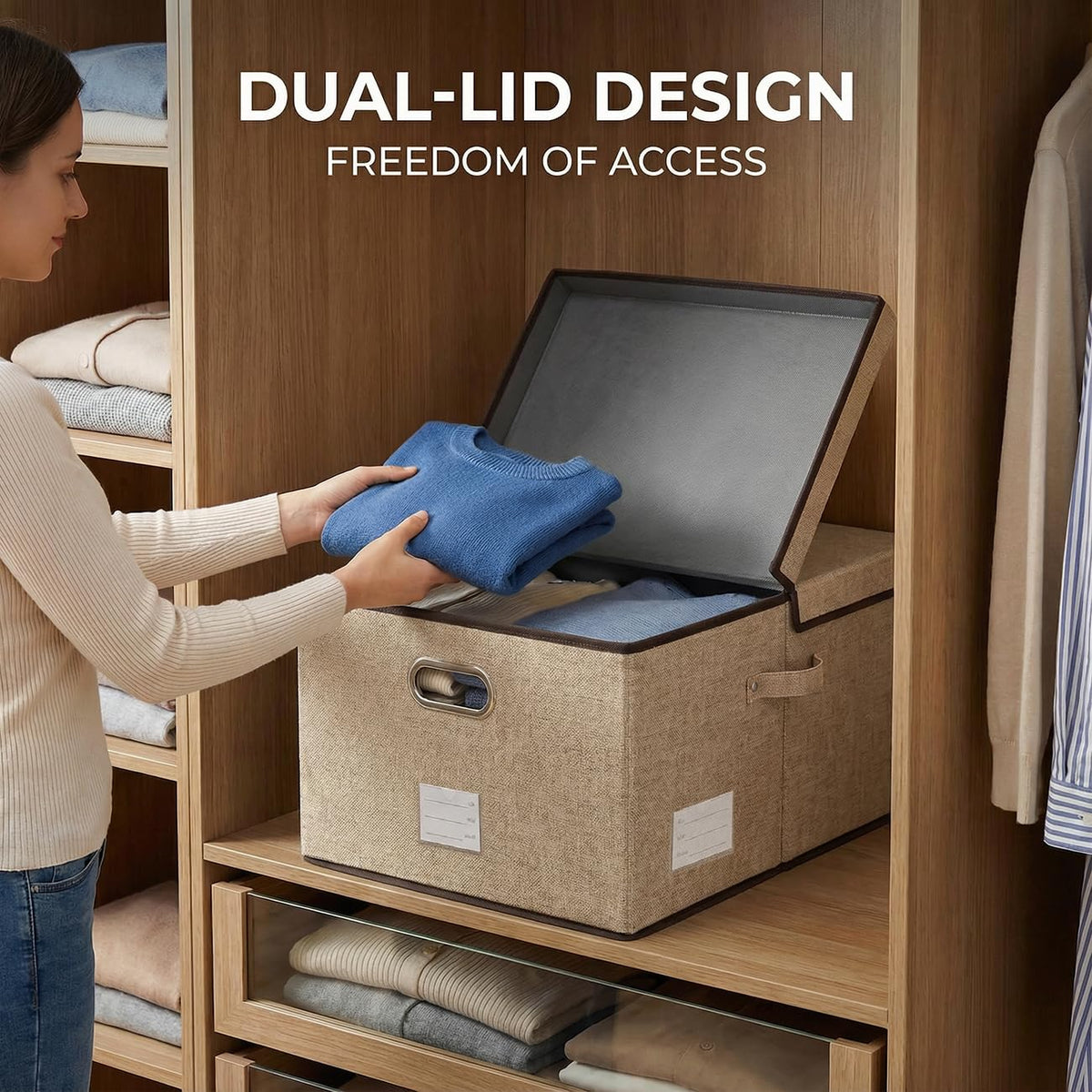 Storage Bins with Lids [3 (3 Count)
