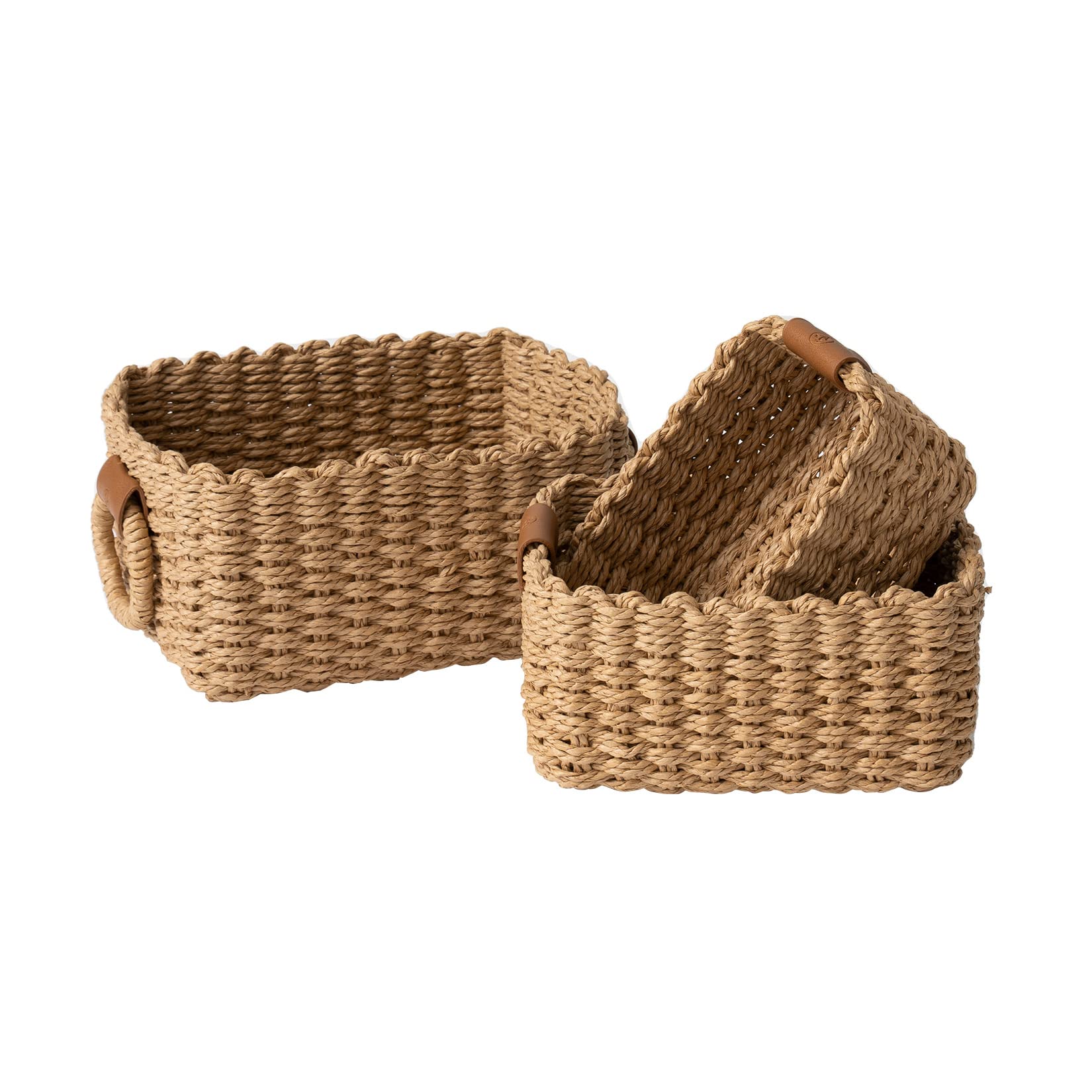 Small Wicker Baskets for Organizing (3 Count)