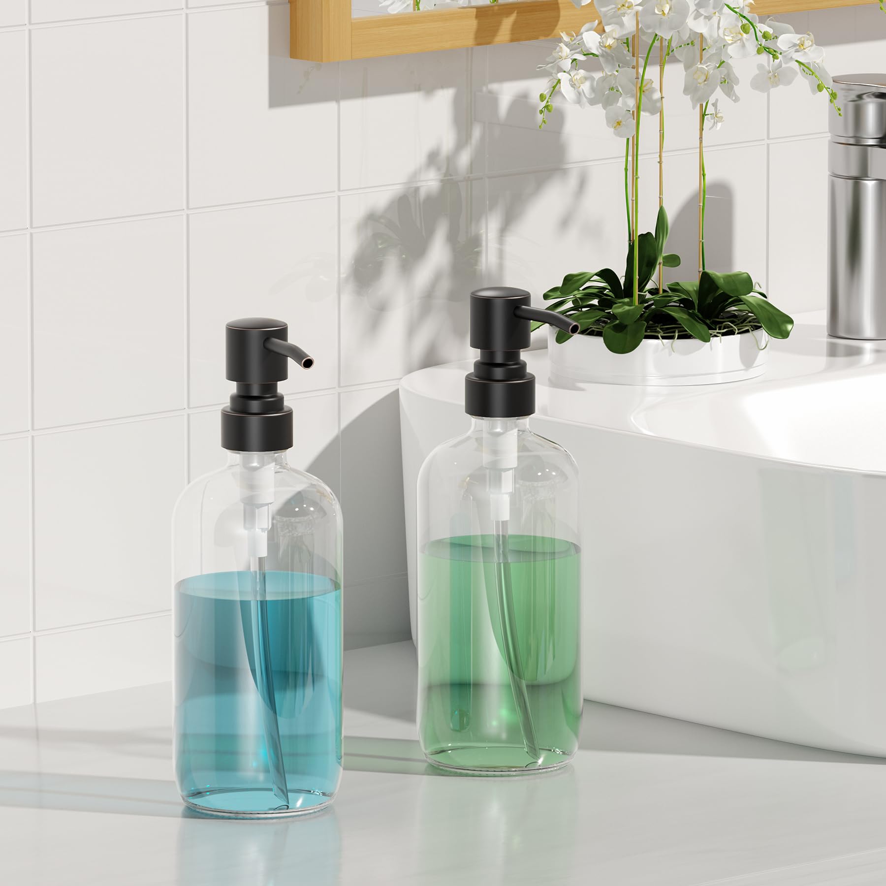 Glass Soap Dispenser (2 Count)