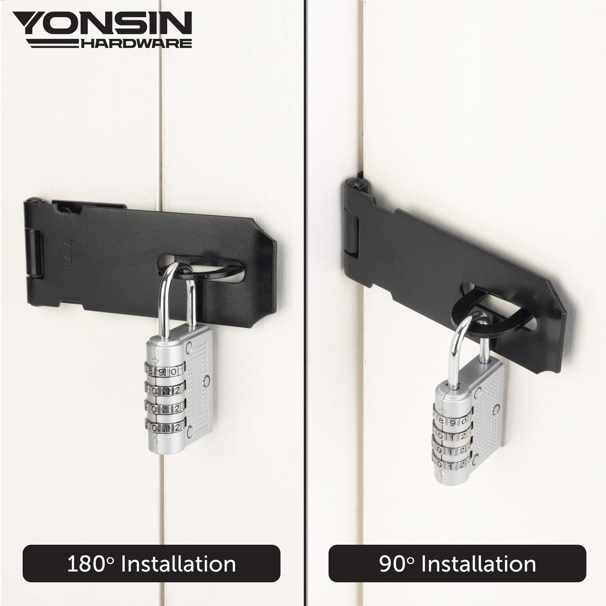 4" Door Padlock Safety Hasp Latch