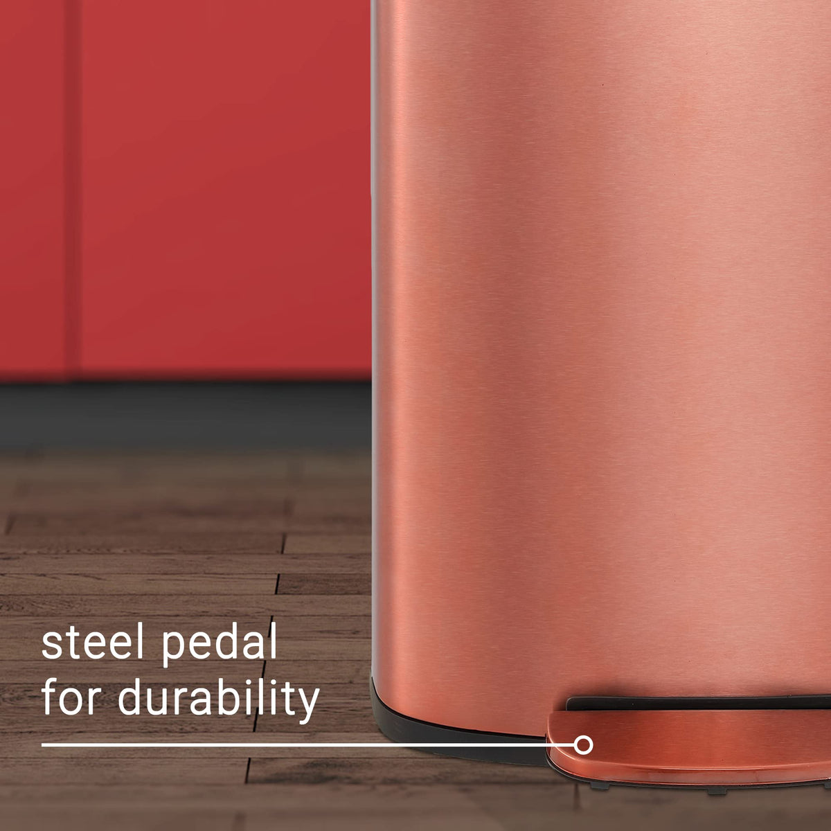 Connor 2 Piece Stainless Steel Trash Can (2 Count)