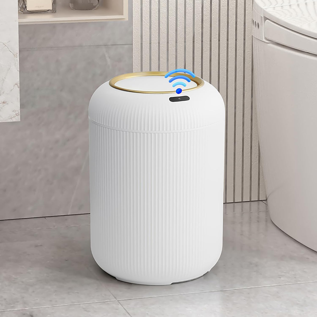 Automatic Motion Sensor Bathroom Trash Can with Lid