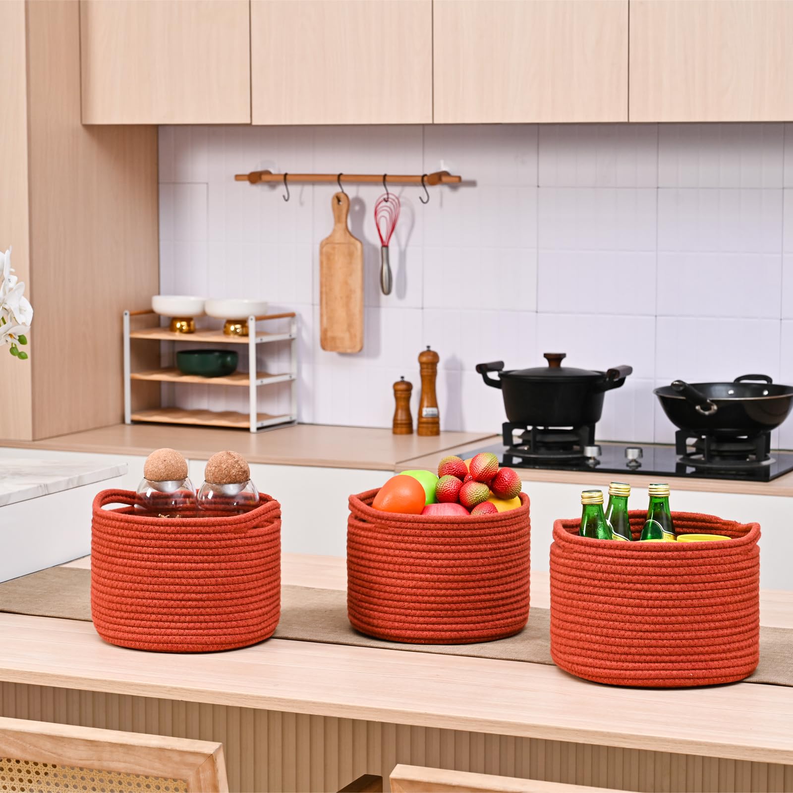 Small Storage Baskets for Organizing (3 Count)