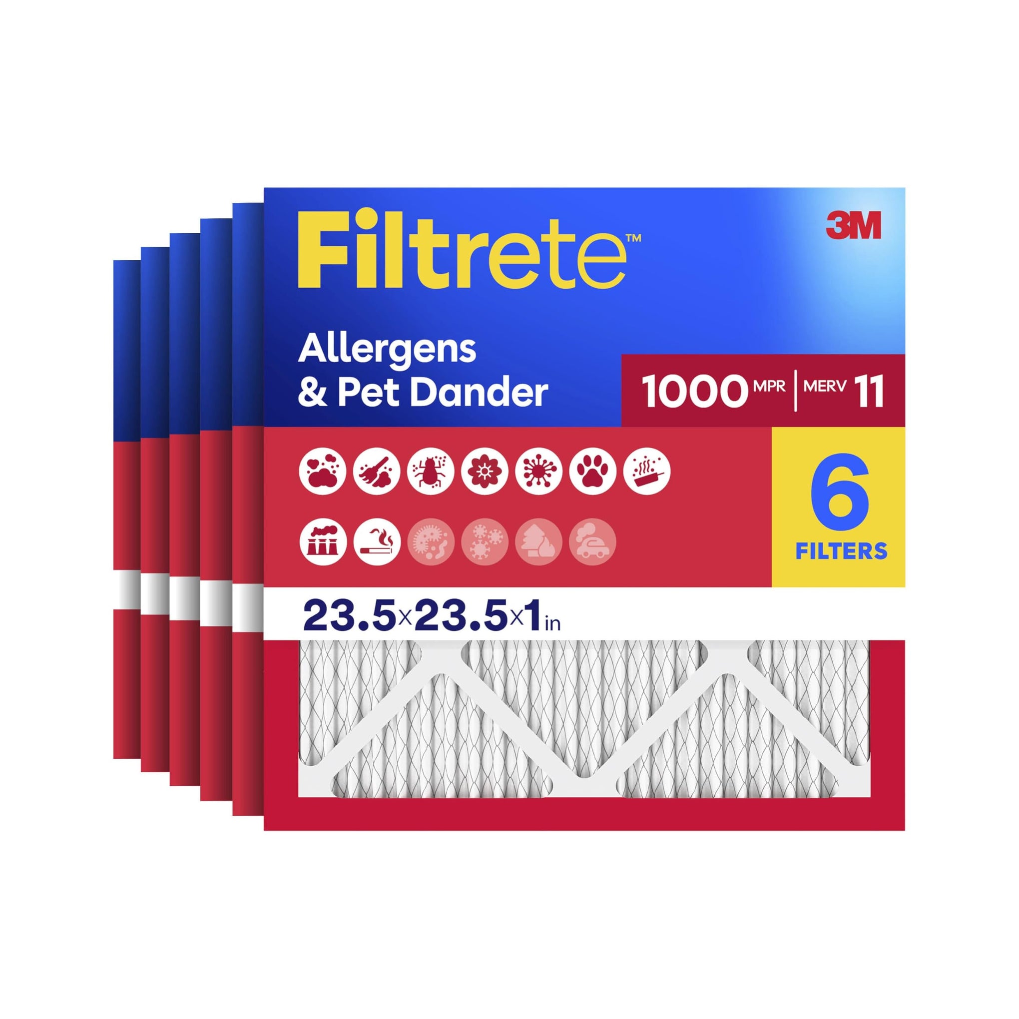 23.5x23.5x1 AC Furnace Air Filter (6 Count)