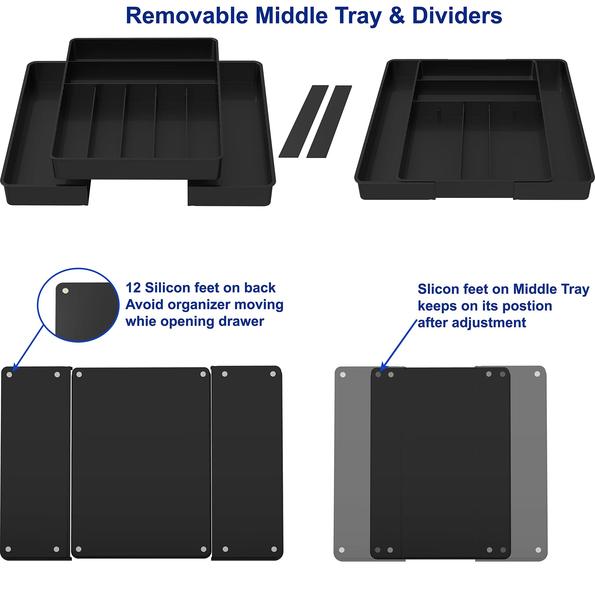 Expandable Kitchen Drawer Flatware Organizer
