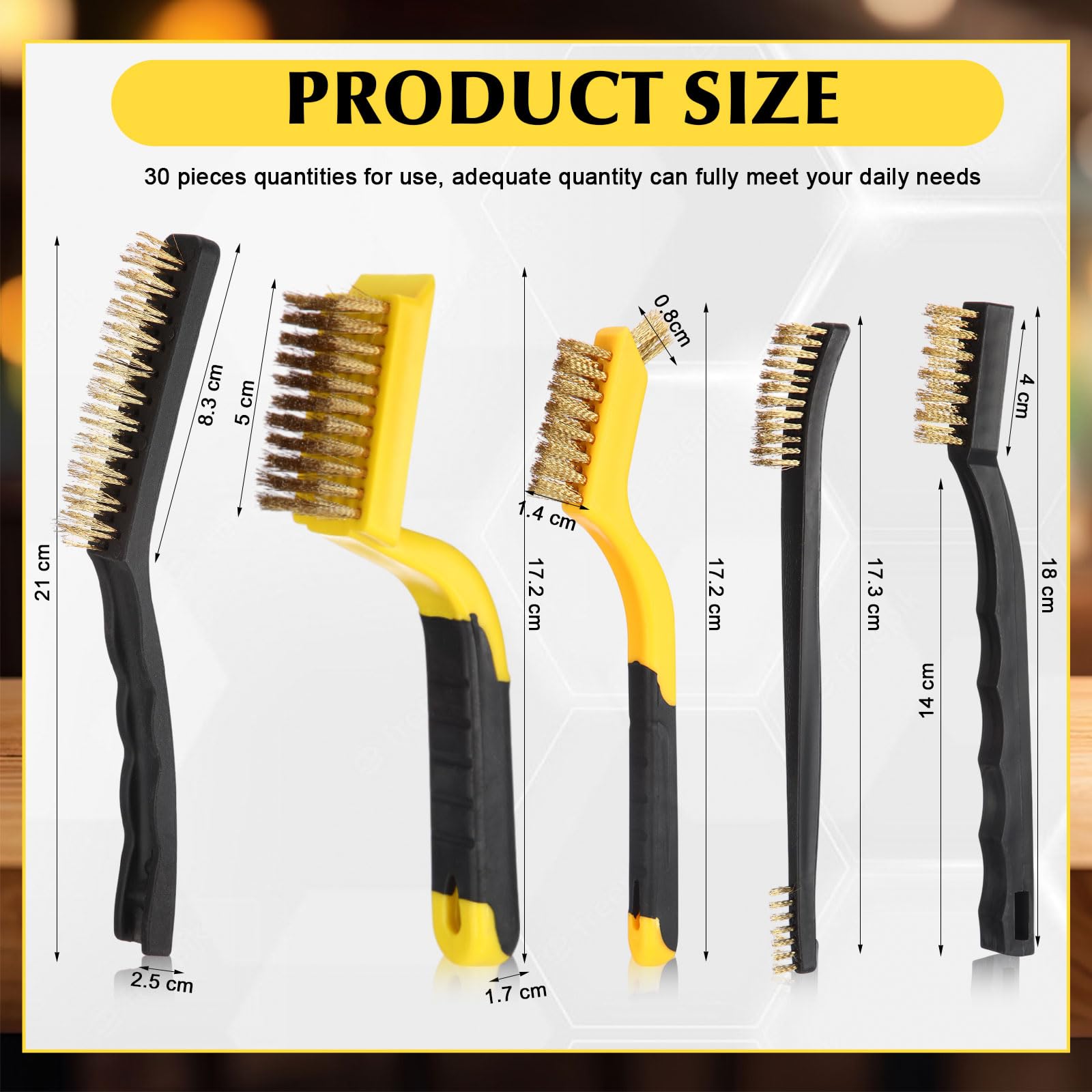 30 Pcs Wire Cleaning Brush Set Nylon (30 Count)