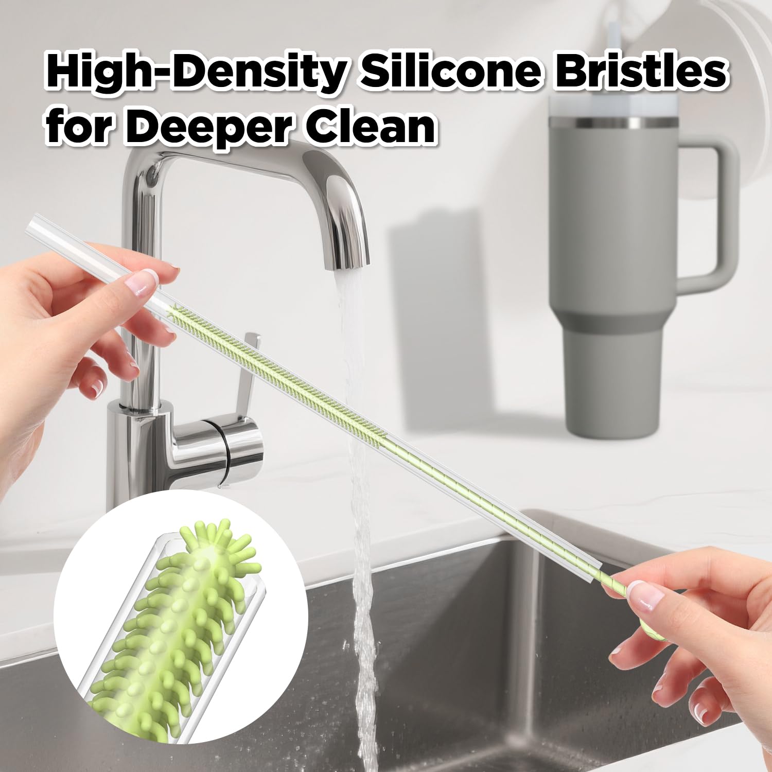 Silicone Straw Cleaner Brush (2 Count)