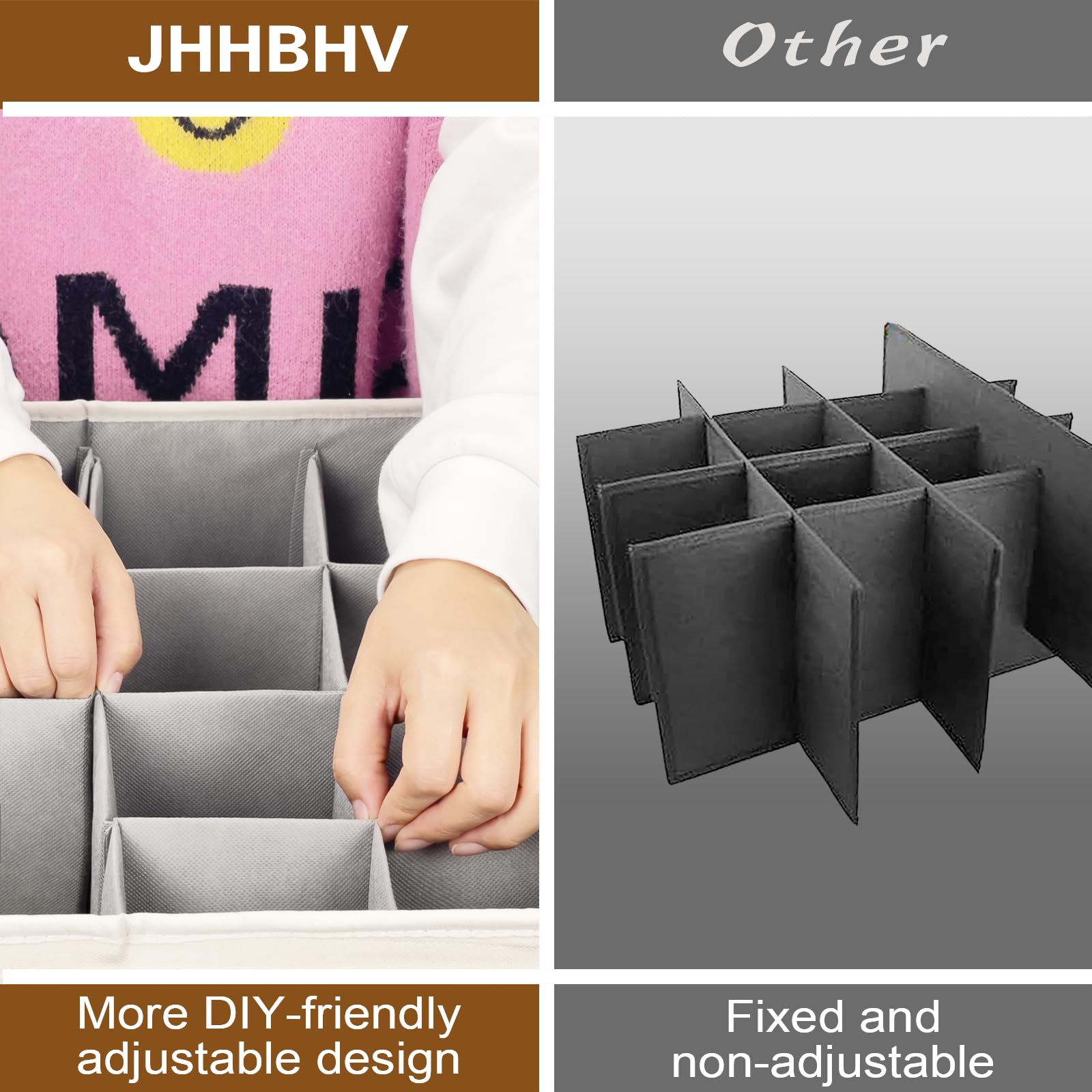 2 Pack Shoe Organizer for Closet with Adjustable Divider Shoe Storage Box (2 Count)