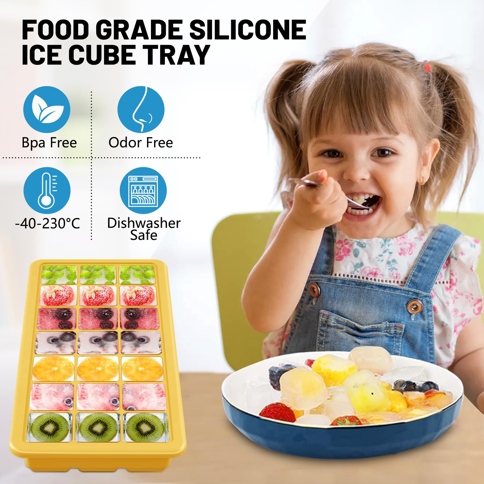 Silicone Ice Cube Trays 42cubes (2 Count)