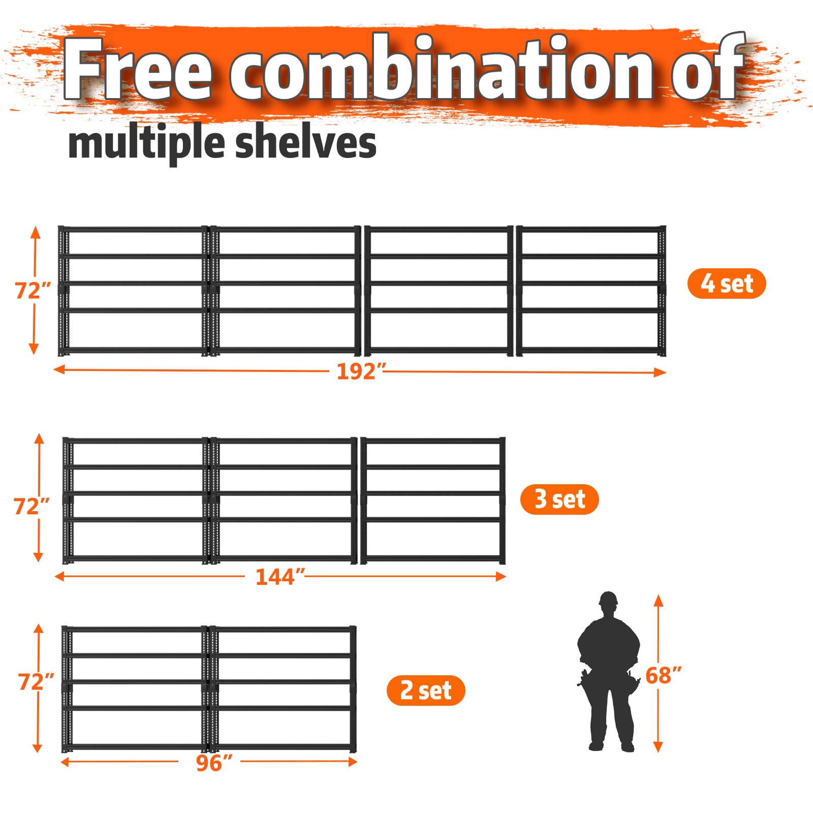 Storage Shelves Heavy Duty 2 PCS (2 Count)