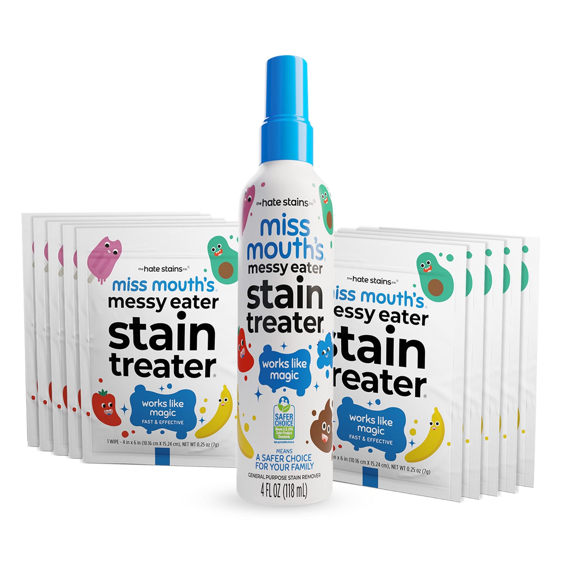Messy Eater Stain Treater & Wipes Travel Kit (10 Count)