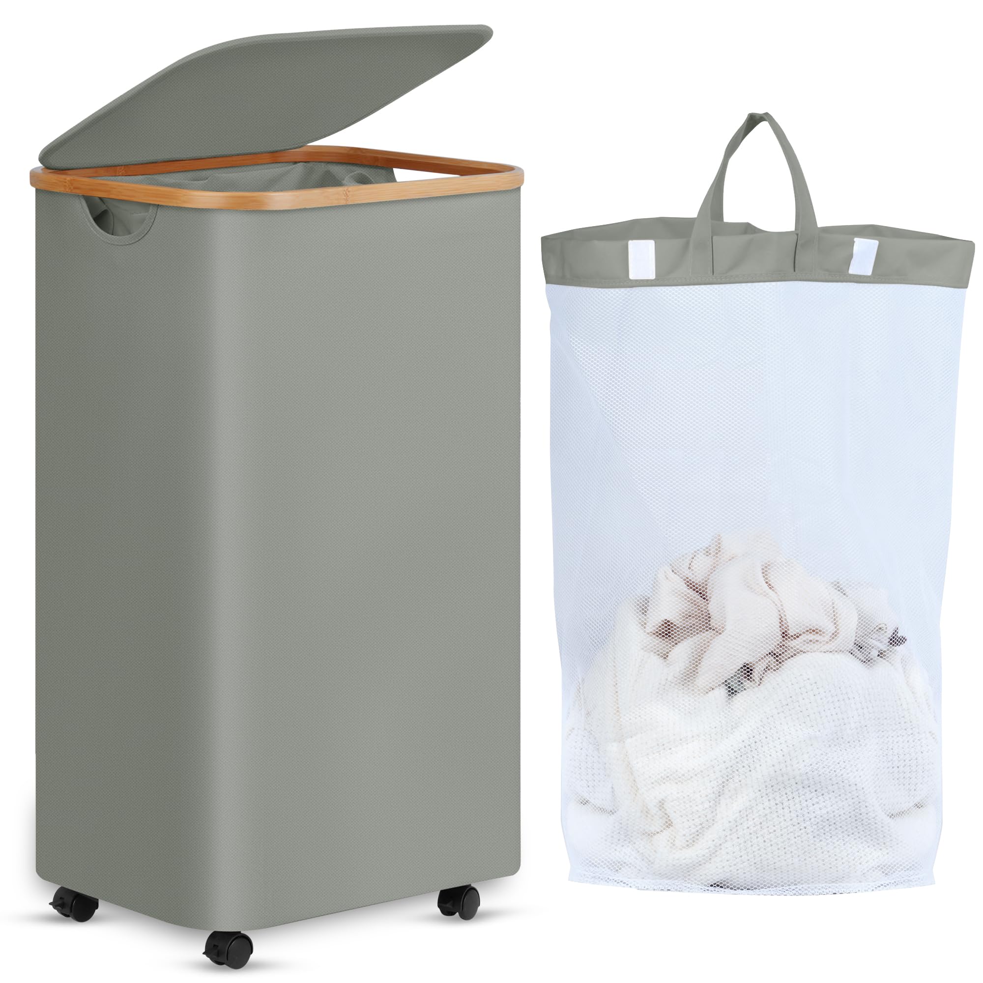 Laundry Basket with Wheels