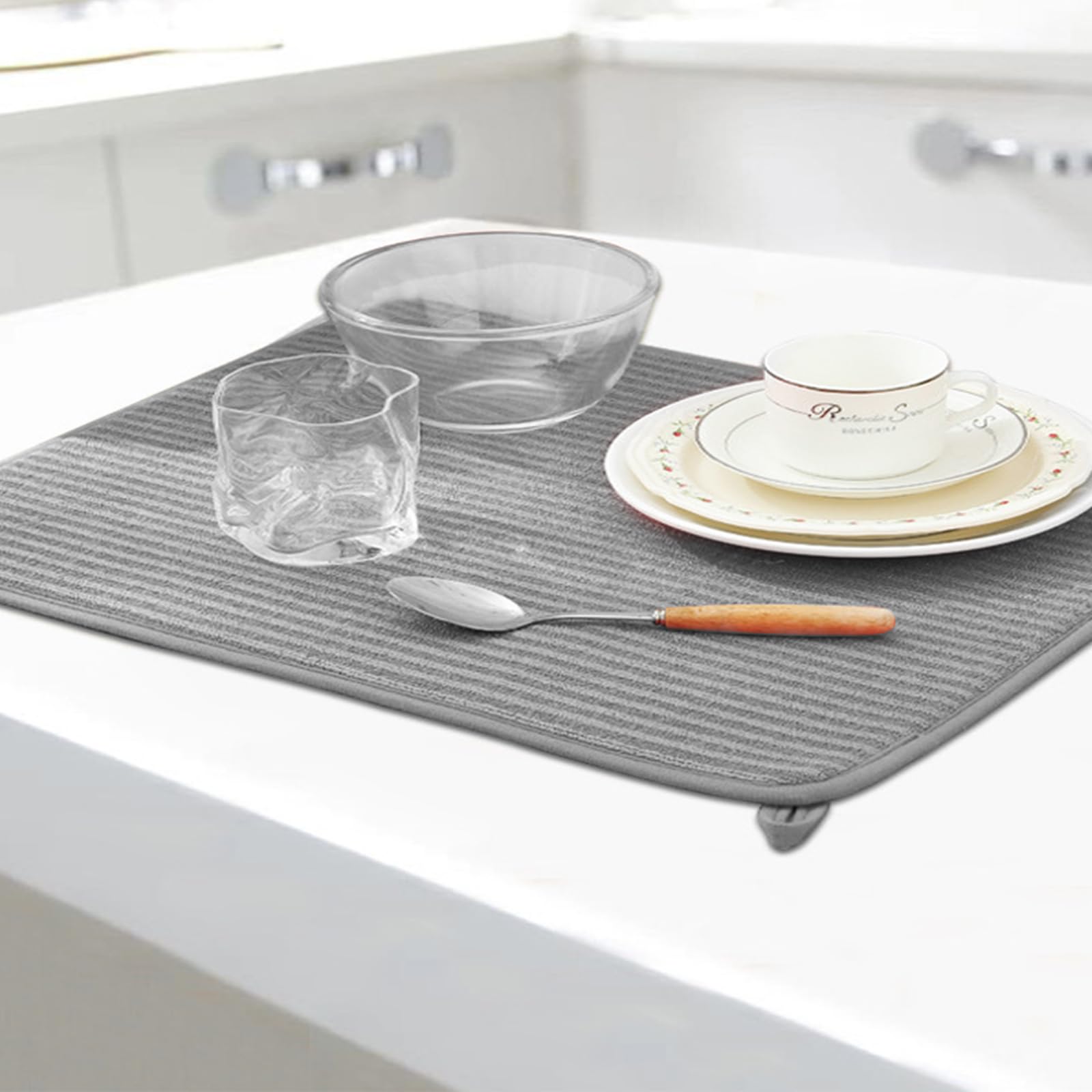 2 Pack Large Dish Drying Mat for Kitchen Counter (2 Count)
