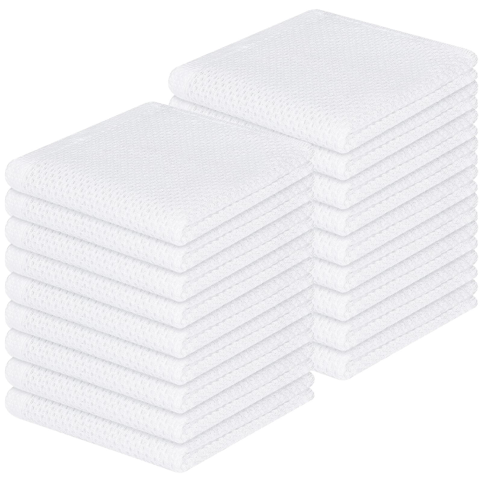 100% Cotton Waffle Weave Kitchen Dish Cloths 18 (8 Count)