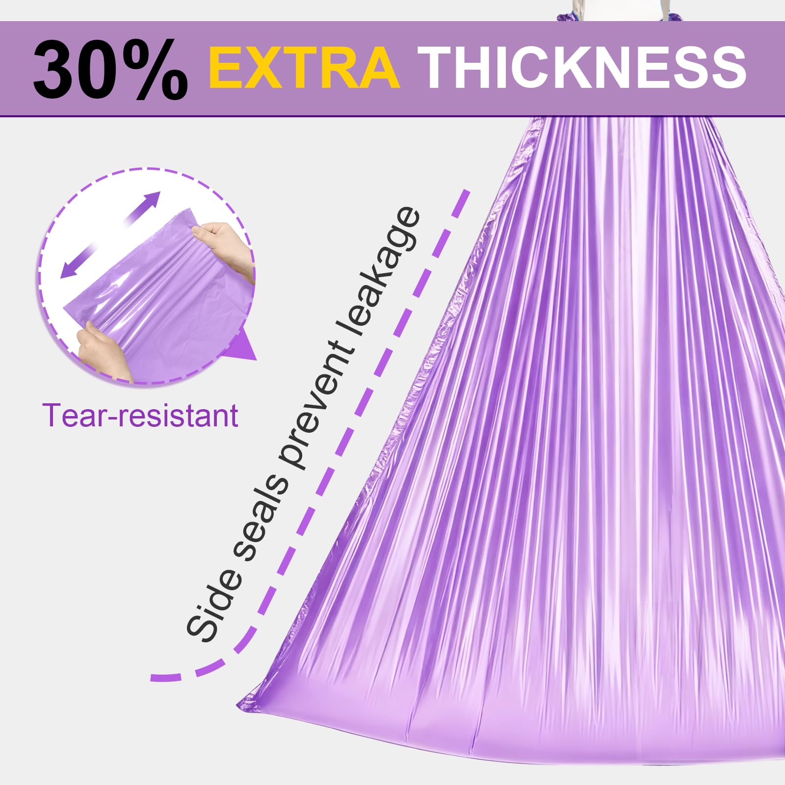Commode Liners for Bedside Commode Thickness Leakproof Disposable Portable (100 Count)