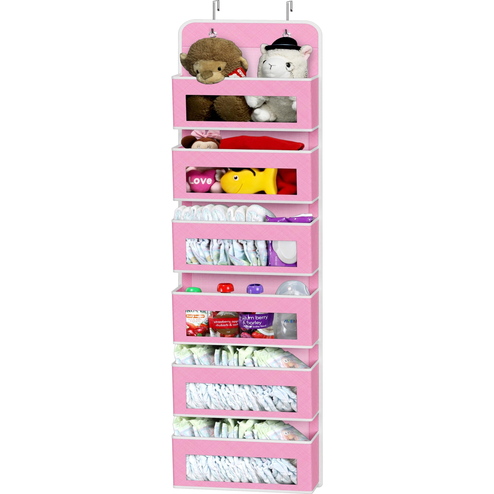 6 Clear Window Pocket Over Door Hanging Organizer
