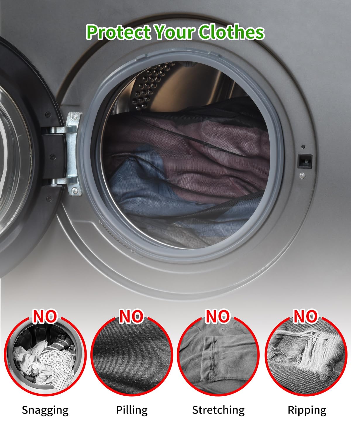 2 Pack Mesh Laundry Bags 16X20 inch Durable Laundry Garment Bag