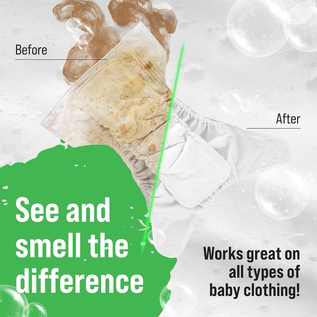 Baby Laundry Detergent Unscented Dirty Diaper 90 Loads (90 Ounce)