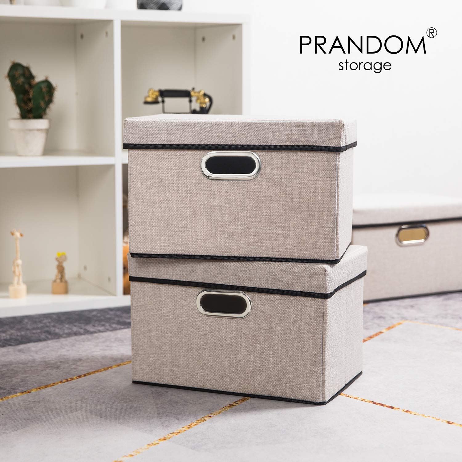 Foldable Storage Bin with Lid [1