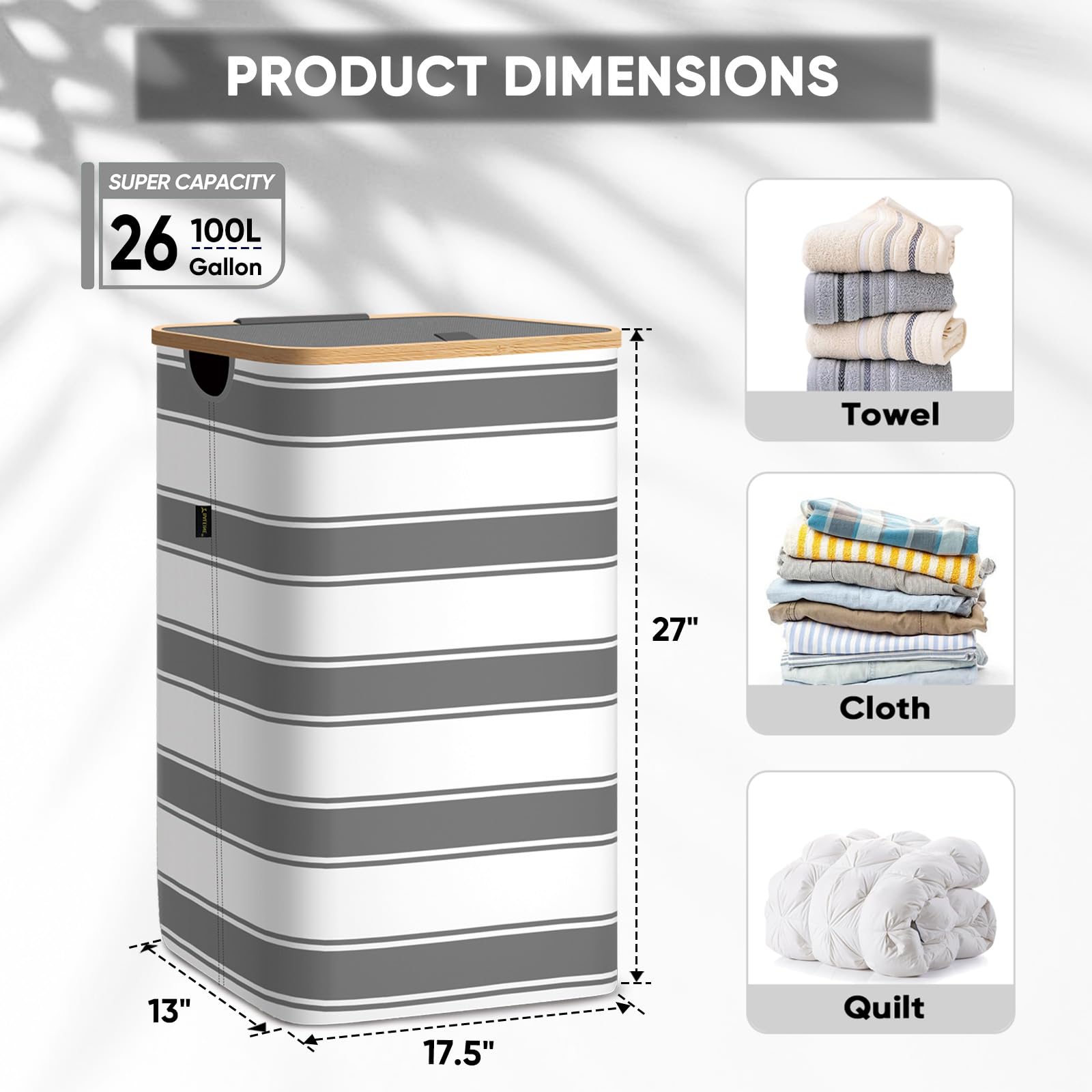 Laundry Hamper with Lid
