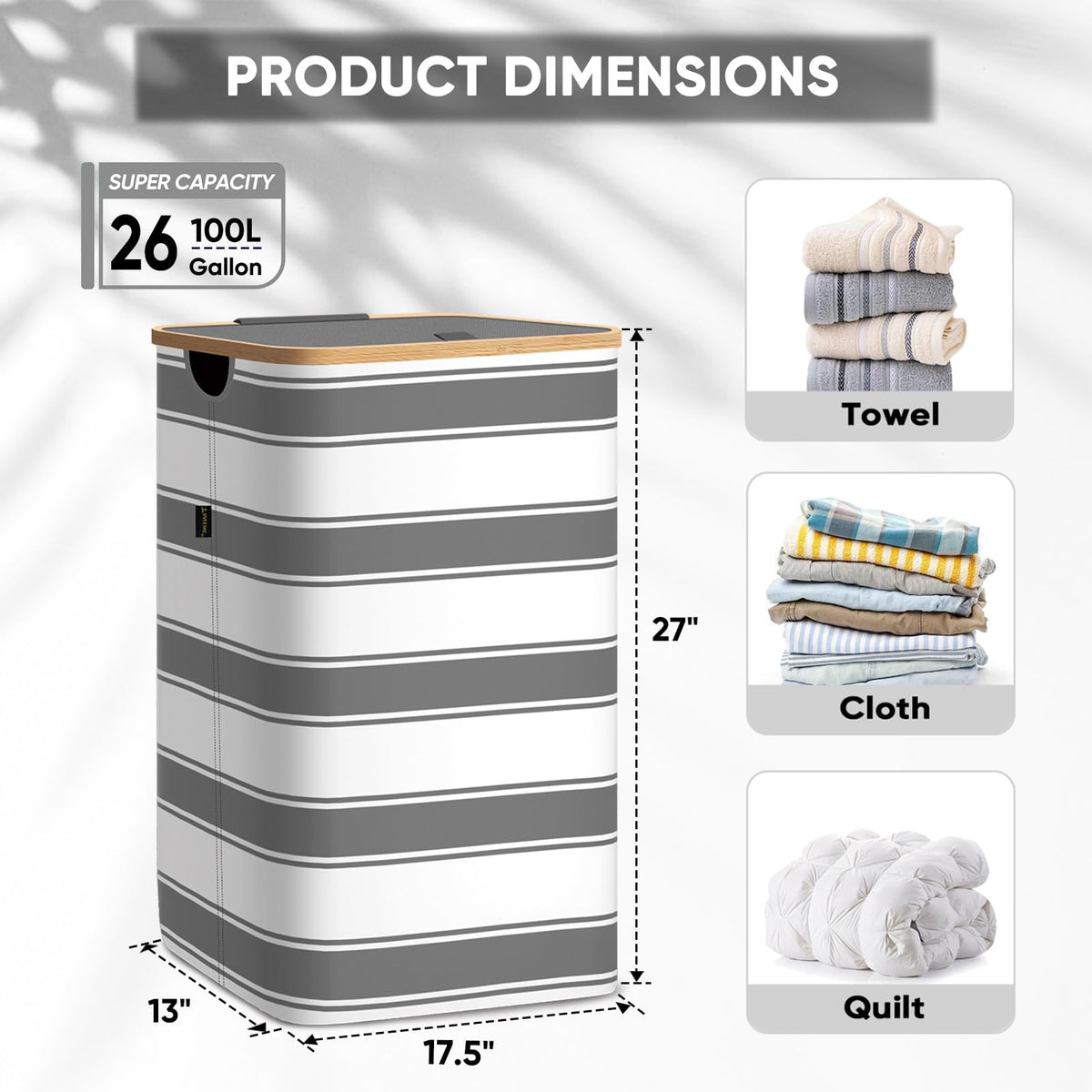 Laundry Hamper with Lid