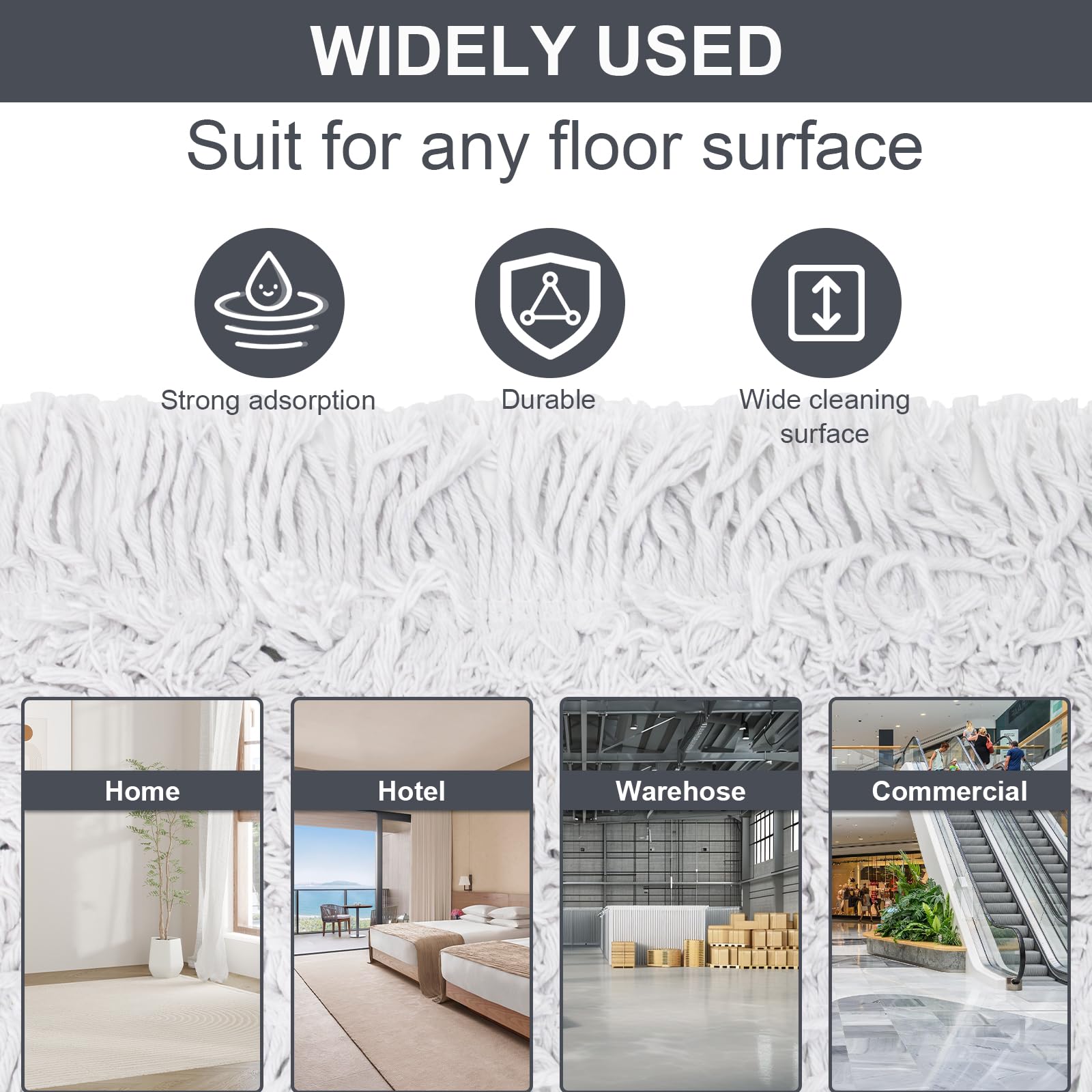 24" Commercial Dust Mop for Floor Cleaning - ModHome Supplies