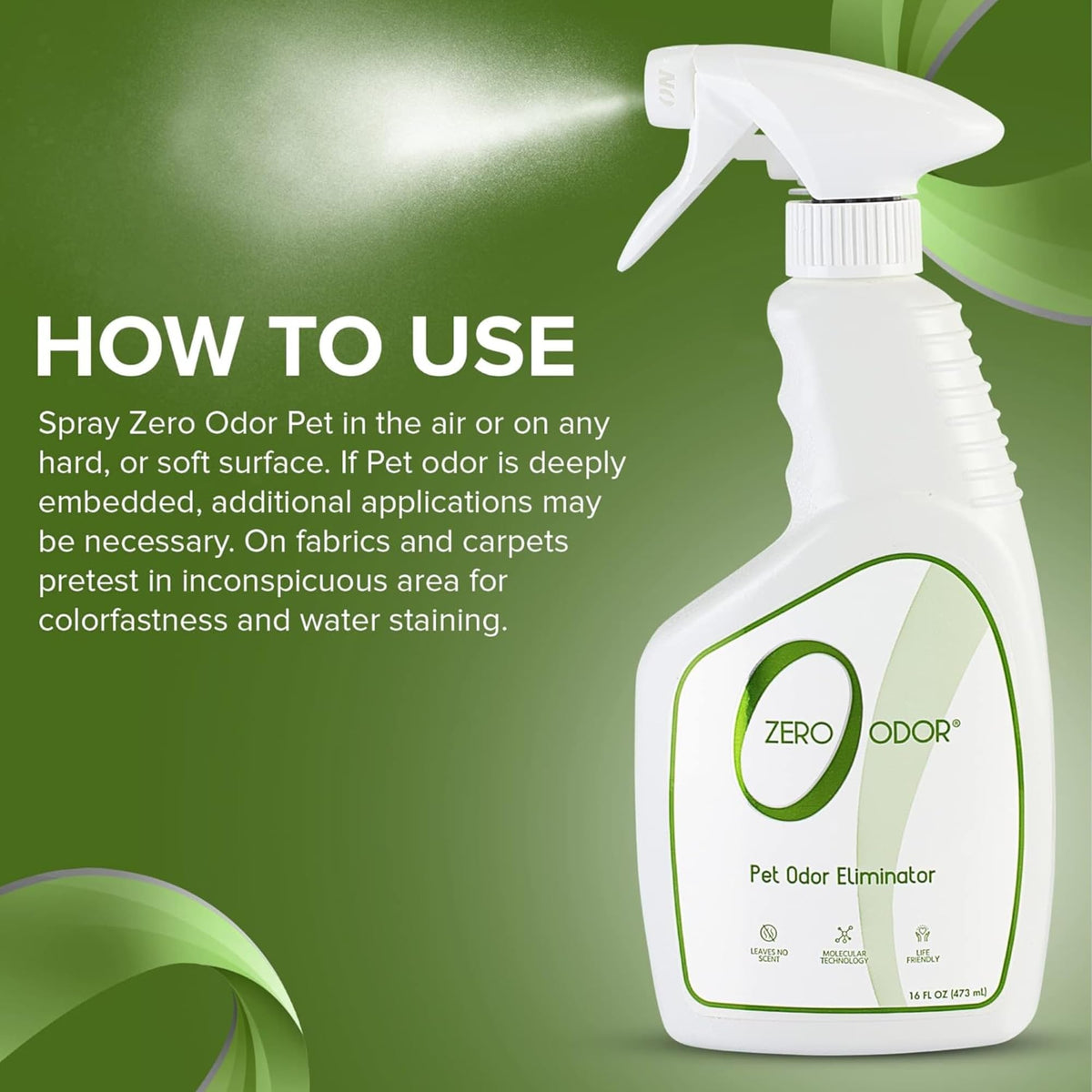 Pet Odor Eliminator Spray for Dog & Cat Urine (16 Fl Oz)
