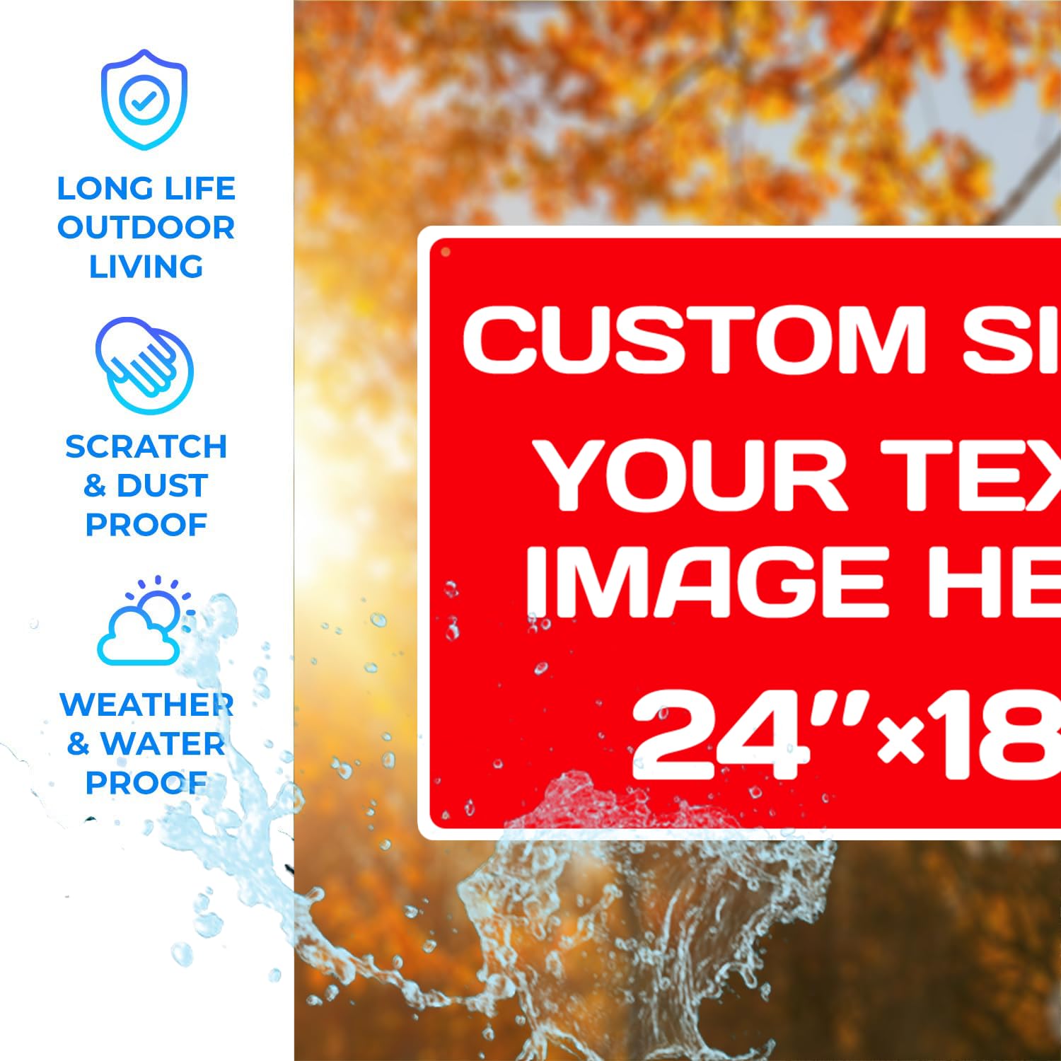Personalized Aluminum Weatherproof Metal Signs