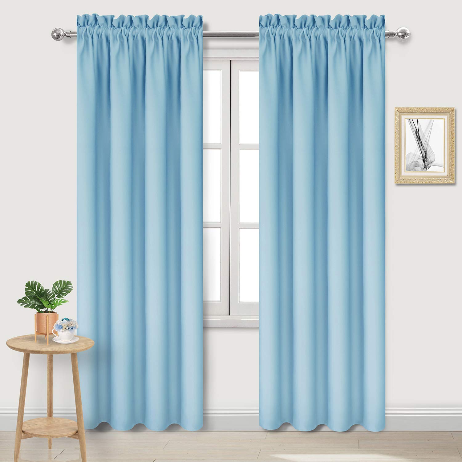 Blackout Curtains for Bedroom Living Room 38 x 84 Inch Long 2 Panels (2 Count)