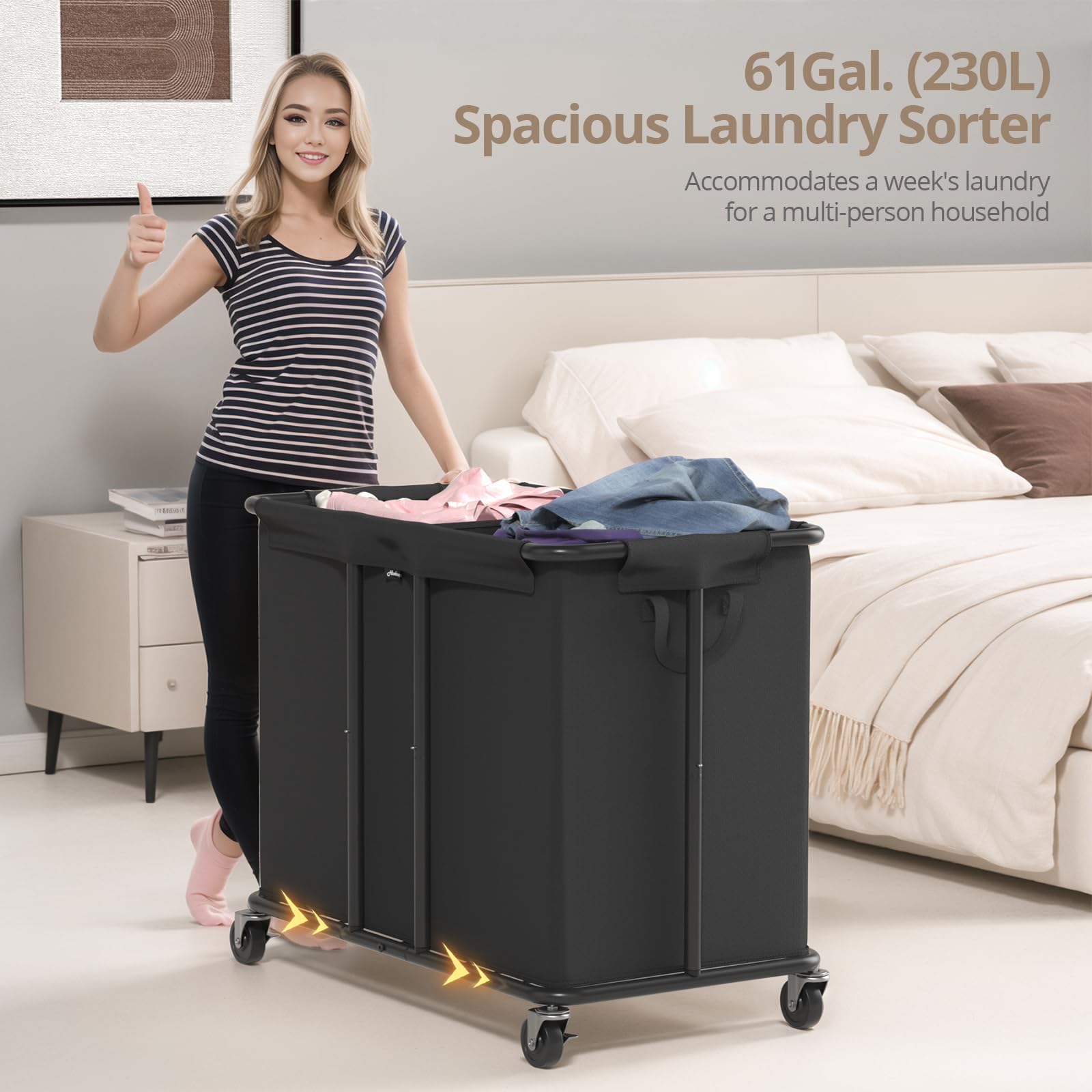 Laundry Hamper with Wheels