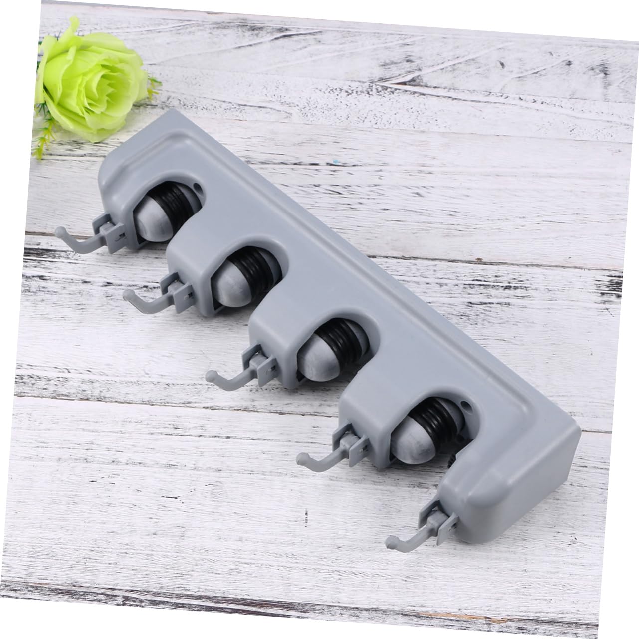 Multifunction Wall Mounted Mop Holder with Positions Hooks Bathroom Organizer for Brooms Cleaning Tools Easy Installation Space Saving Design