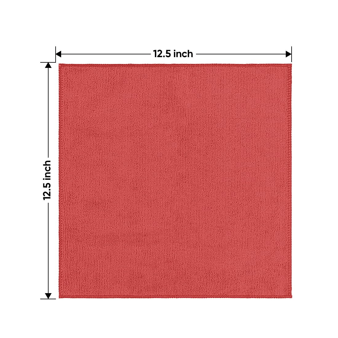 Red Microfiber Cleaning Cloth 50 Pack (50 Count)