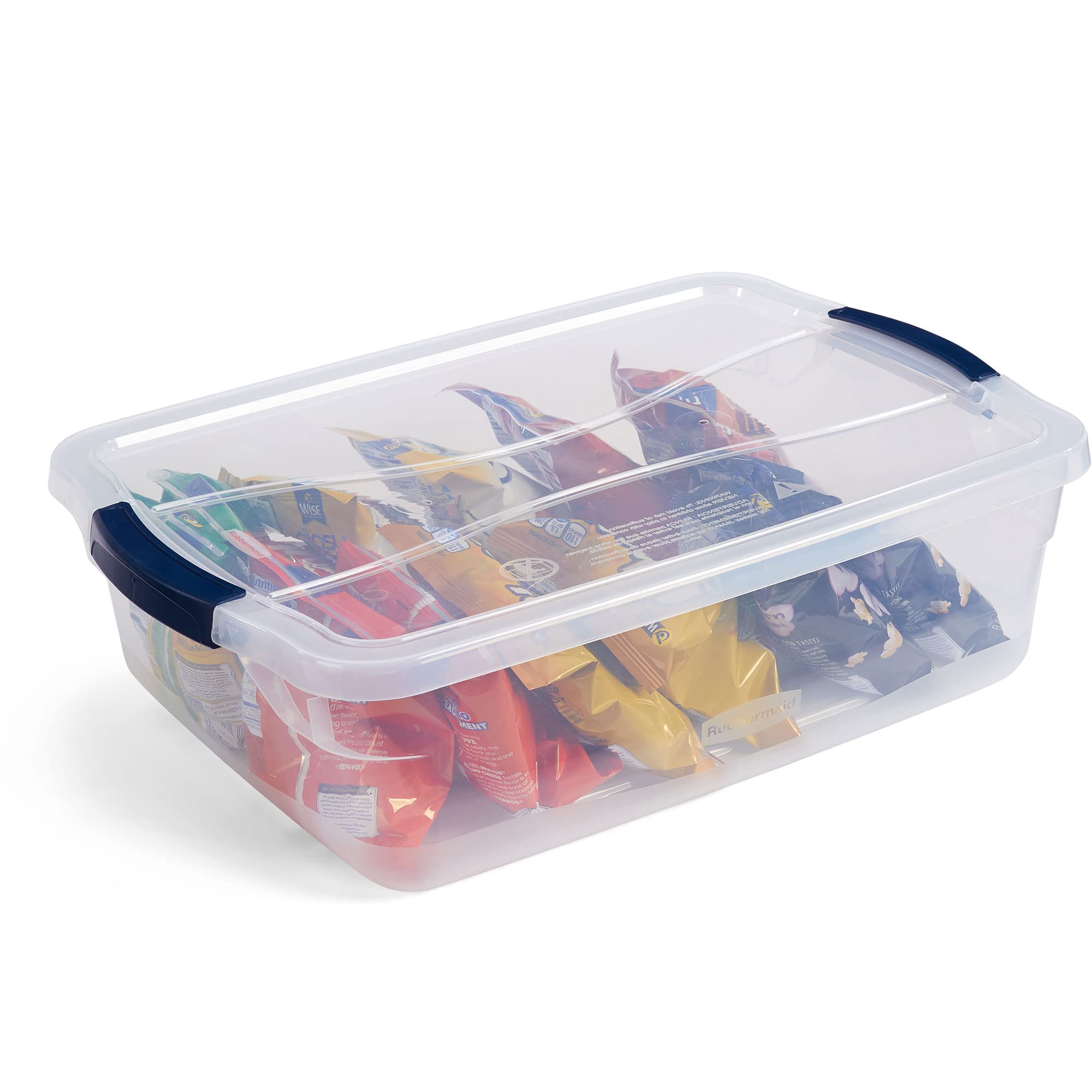 Cleverstore 17 Quart Clear Latching Waterproof Stackable Airtight Storage Containers with Durable Latching Lids (6 Count)