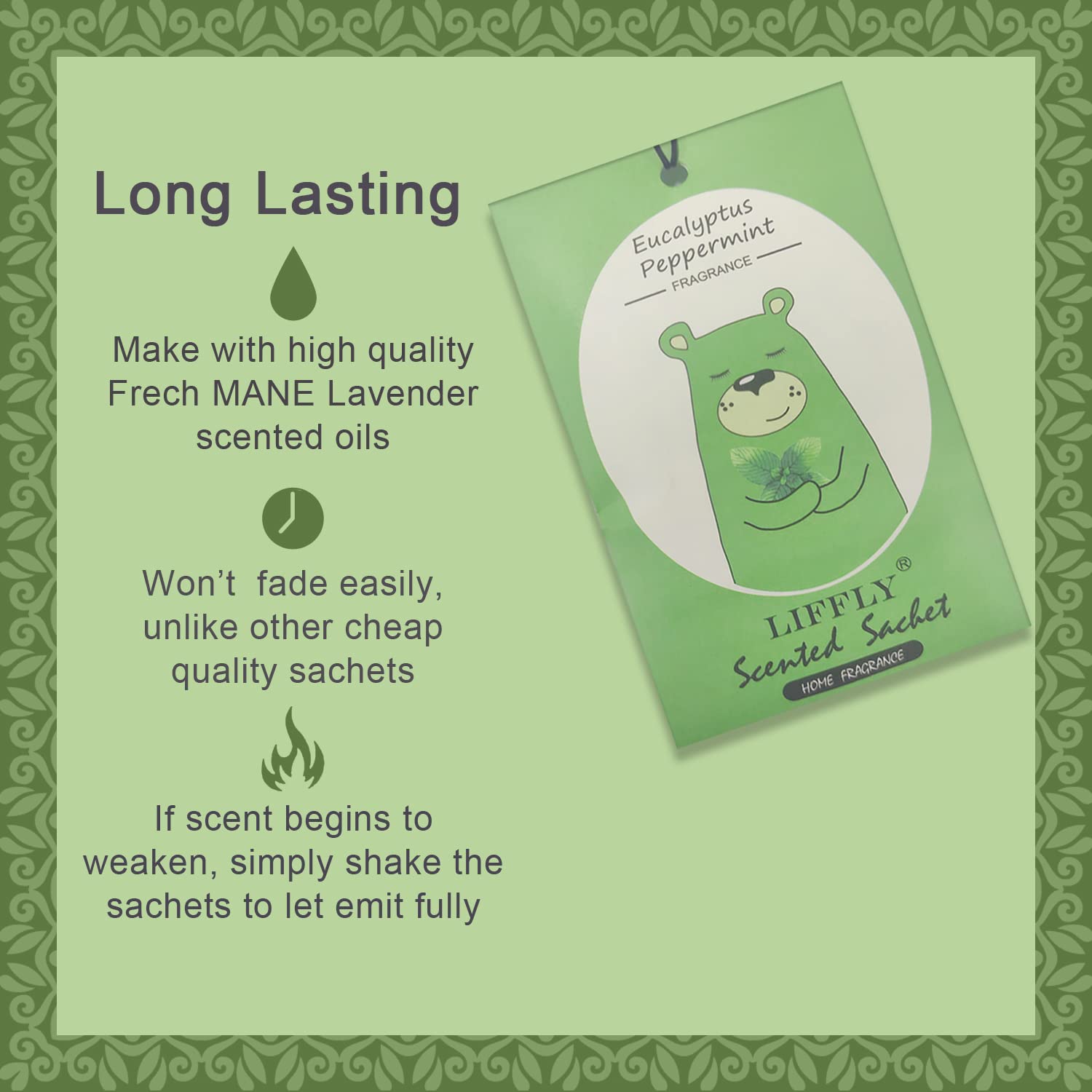14 PCS Eucalyptus Peppermint Scented Sachets for Drawers and Closets Gift (14 Count)